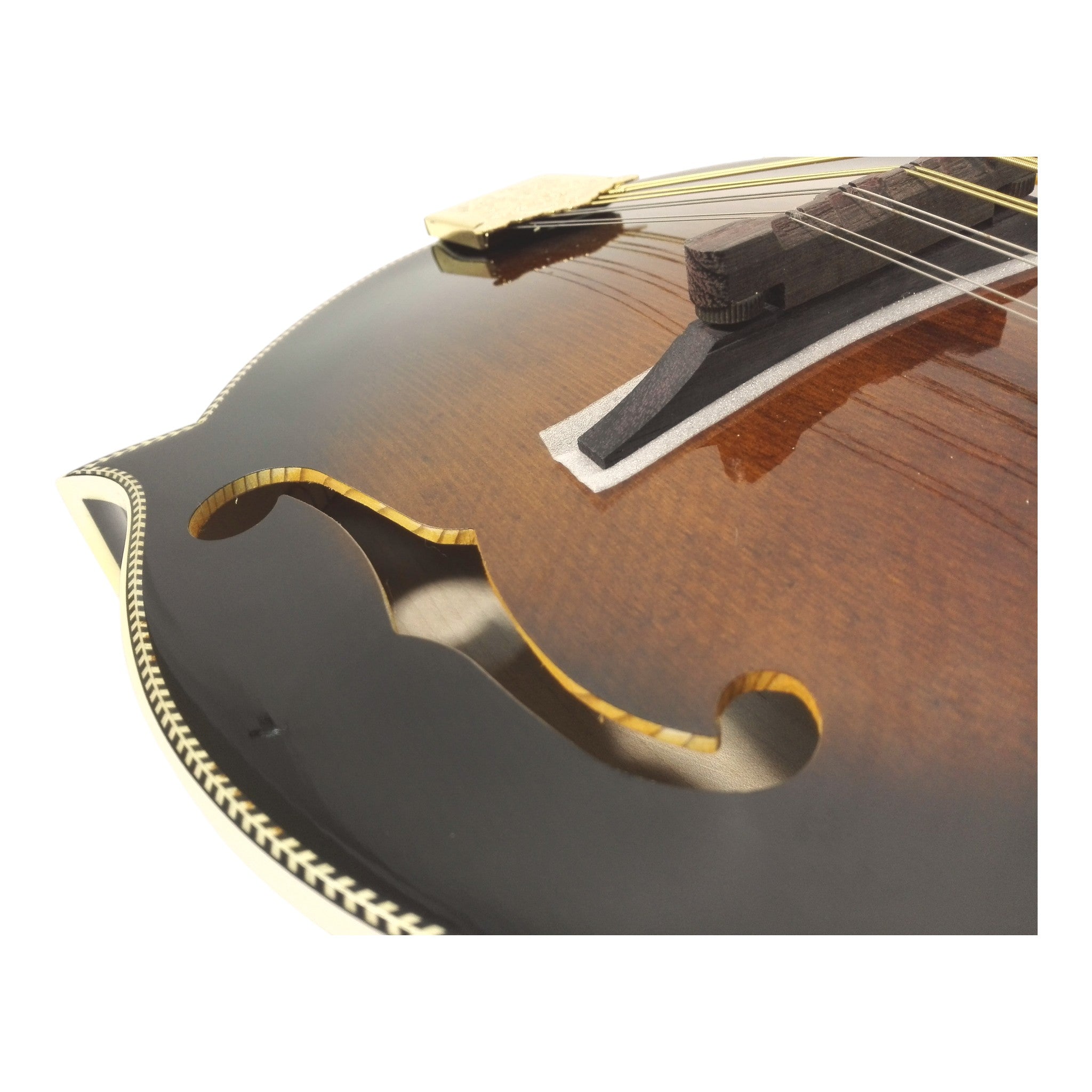 Caraya SMA958 Solid Spruce and Flamed Maple F-Style Mandolin in Dark Violin Sunburst