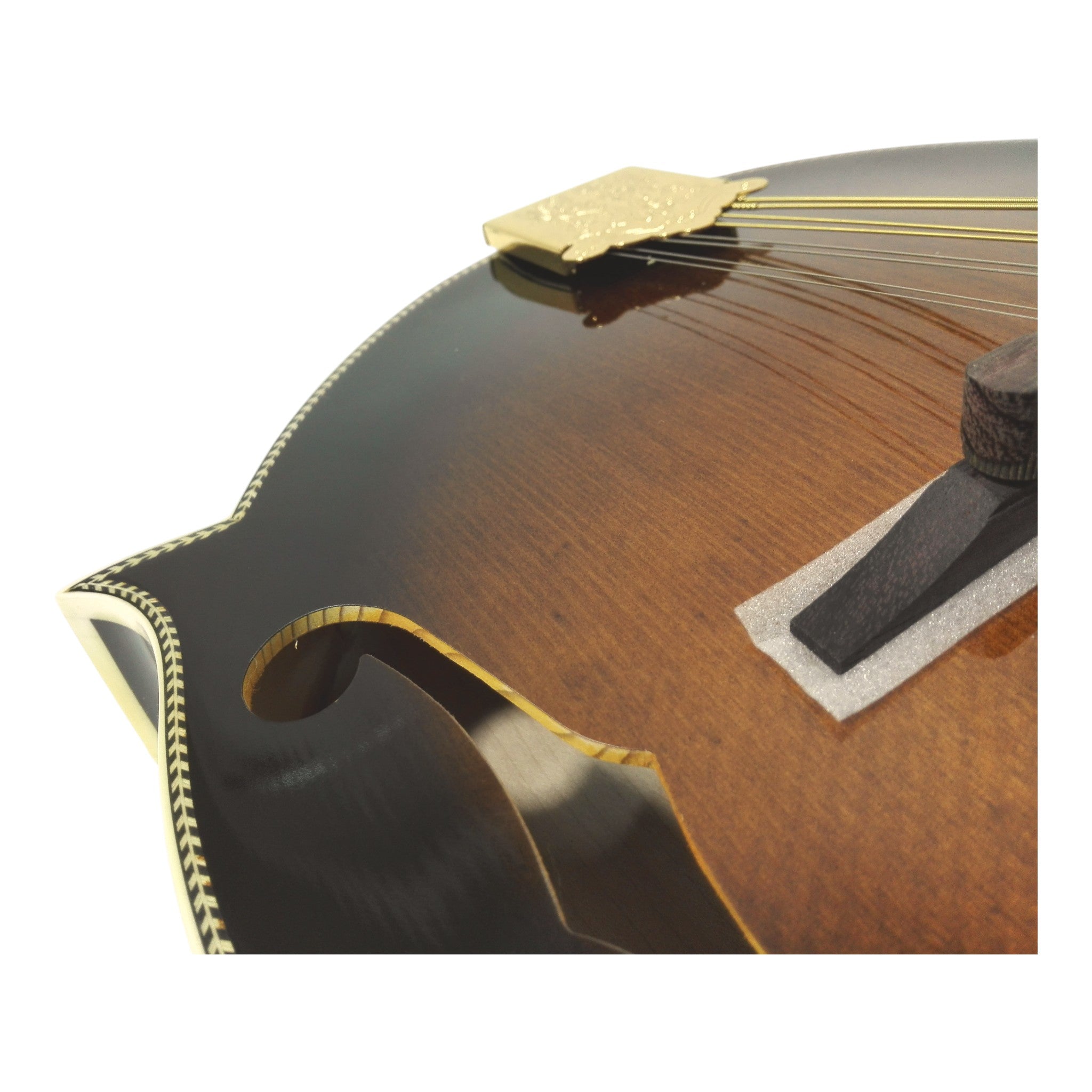 Caraya SMA958 Solid Spruce and Flamed Maple F-Style Mandolin in Dark Violin Sunburst