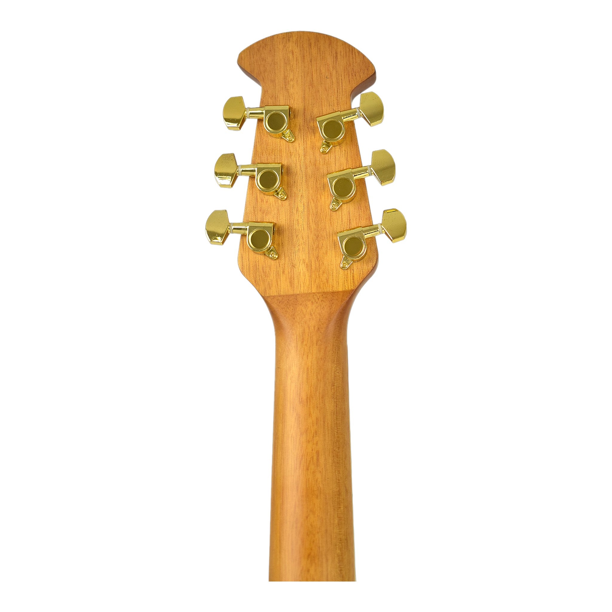 Caraya SP723CEQBS Roundback Built-In Pickups Fibre Glass Back Acoustic Guitar - Sunburst with Accessories and 10W Amp. (Optional)