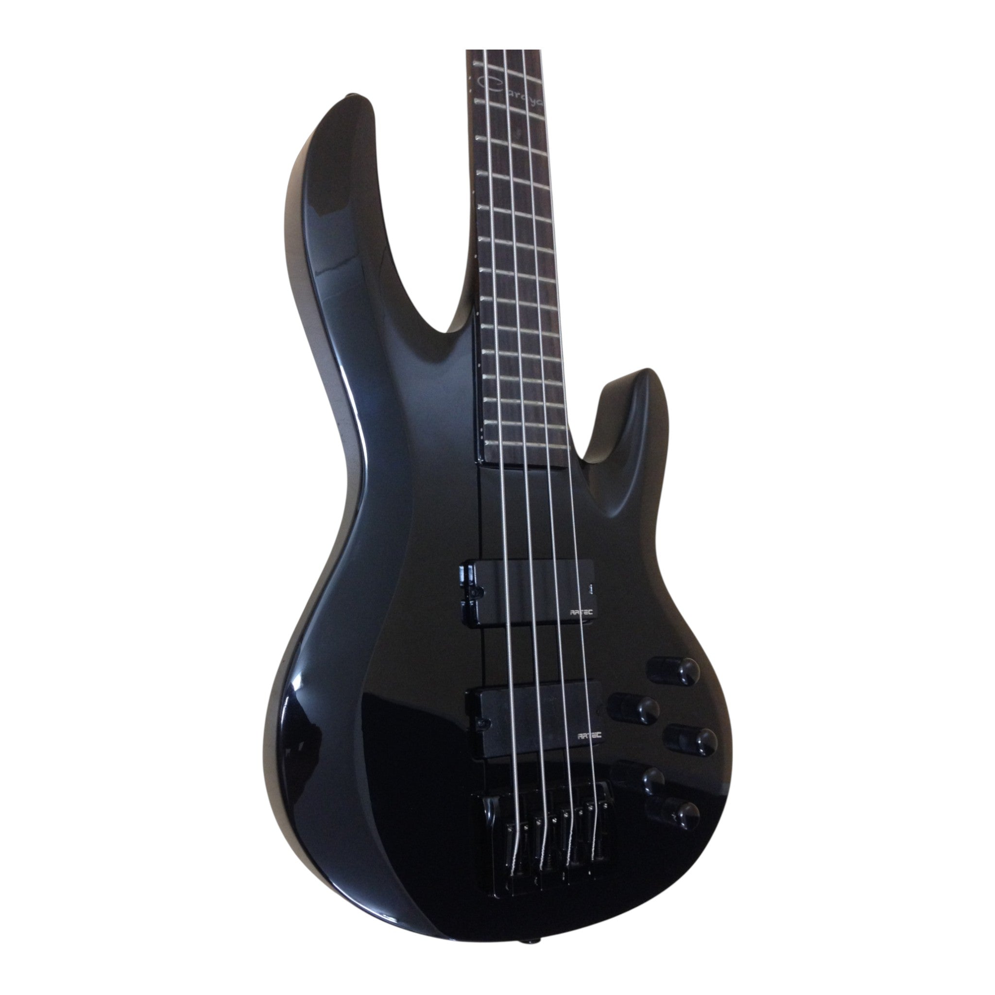 Haze SPB3270BK Fretless 4-String Electric Bass Guitar,Black,Neck-Thru + Free Gig Bag
