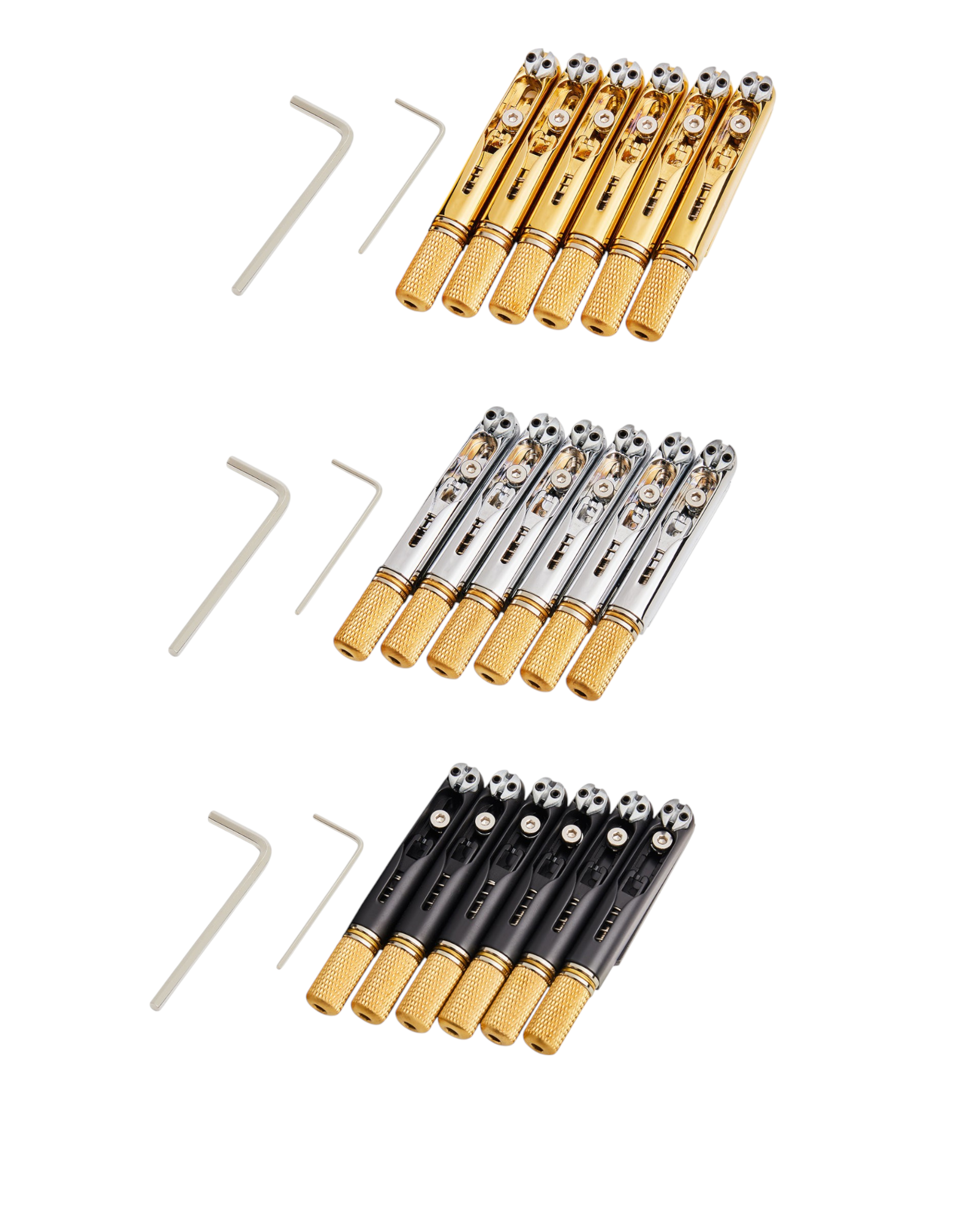 KOLOSS AVIATORII6FF Fixed Bridge for 6-String Headless Fan Fret Electric Guitars