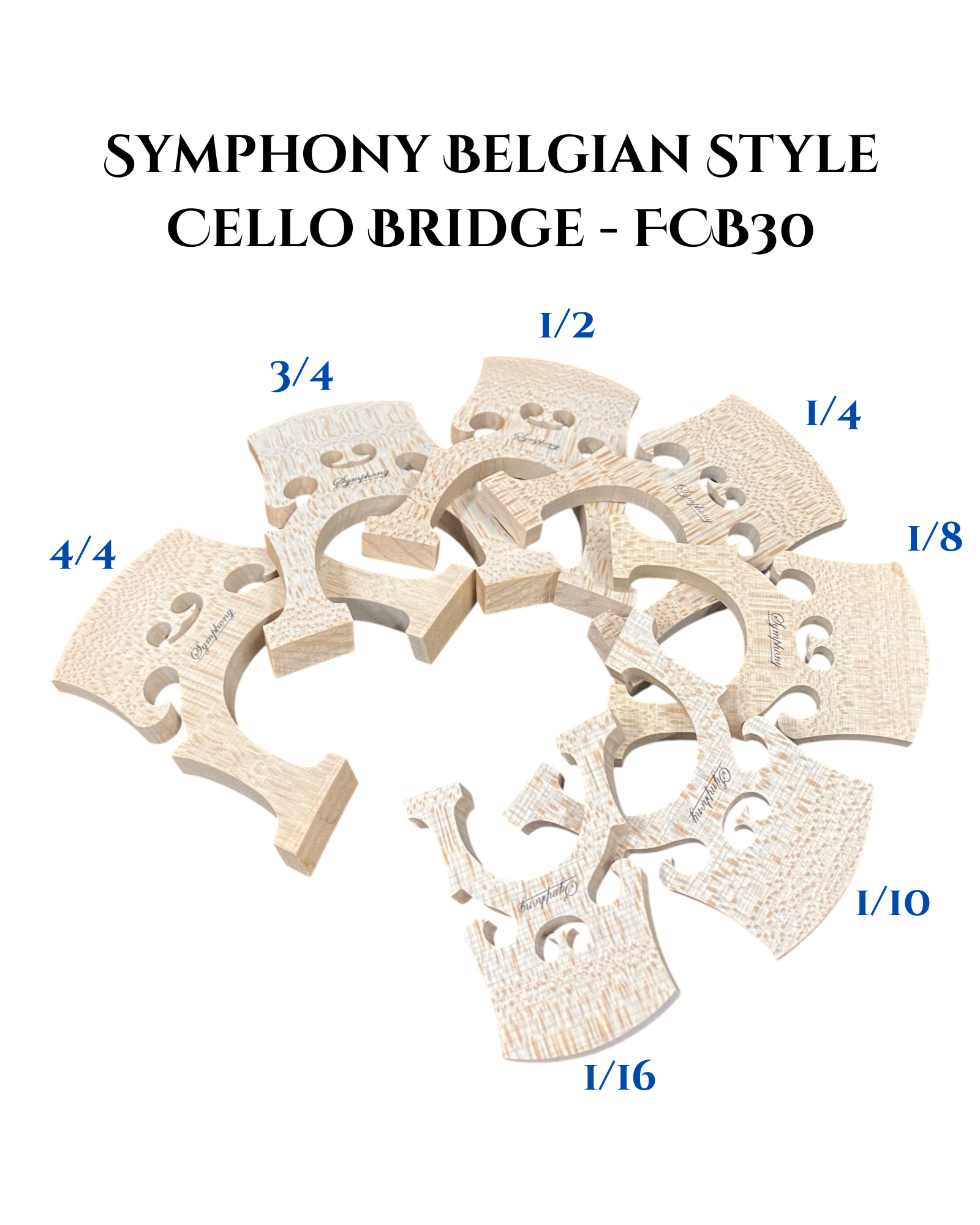 Symphony FCB30 Belgian Style Cello Bridge