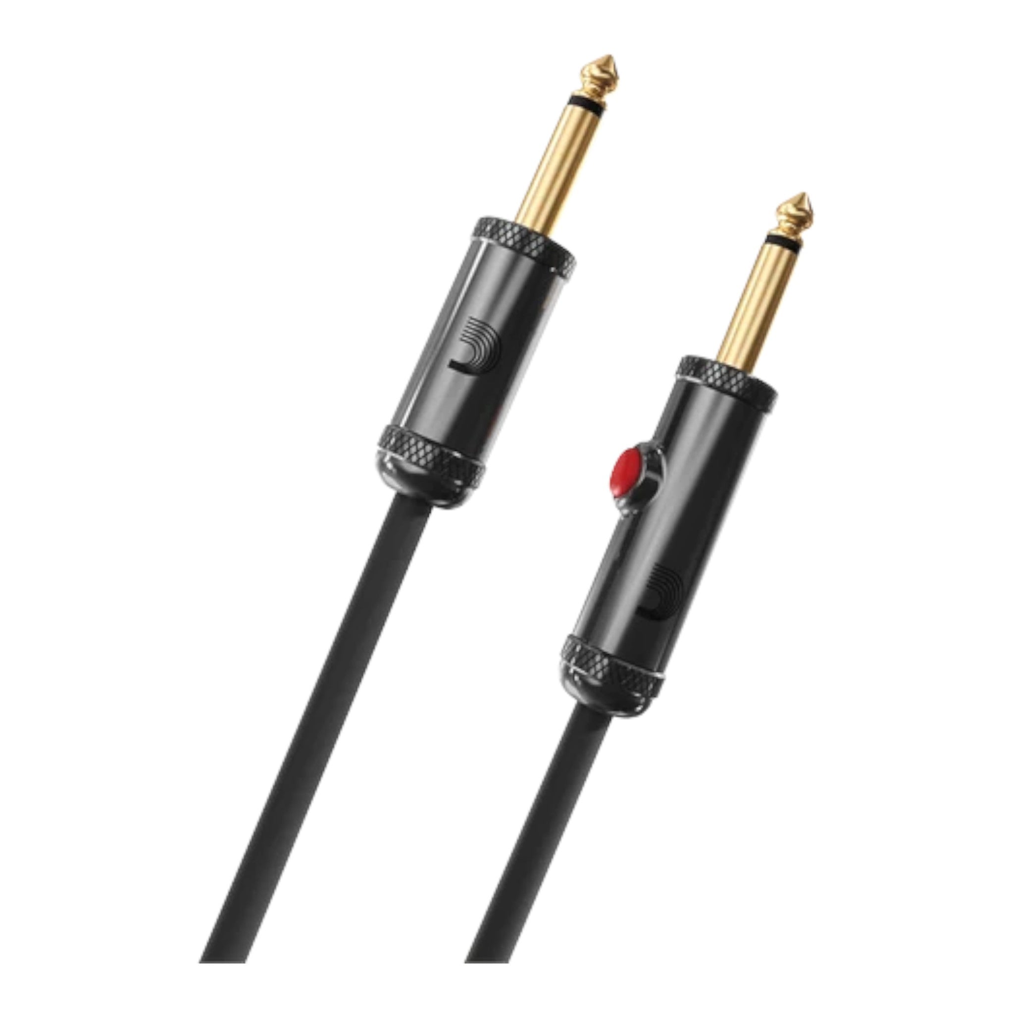 D'Addario Circuit Breaker Series 1/4" Jack, Latching Instrument Cable - Straight-Straight
