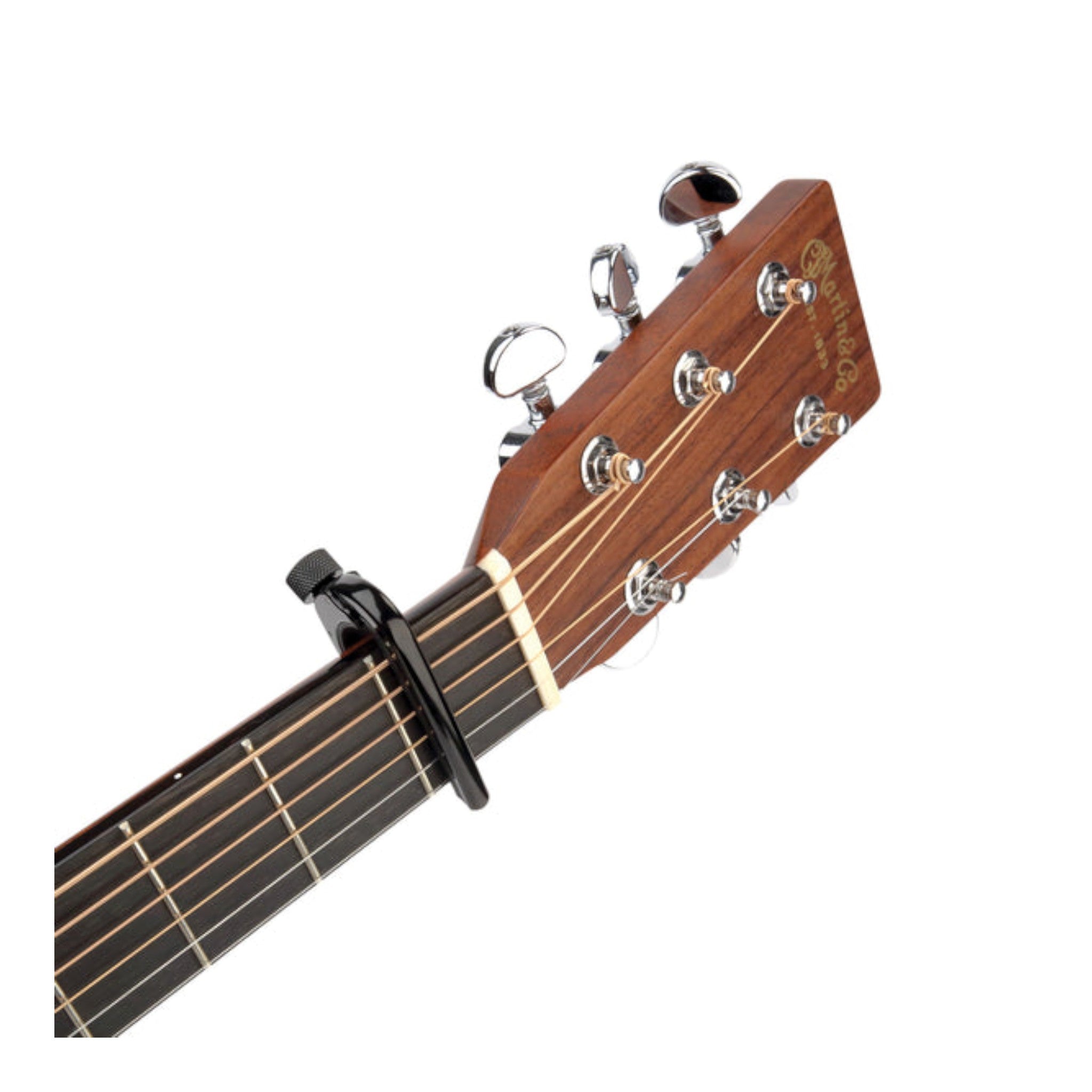 D'Addario PWCP02 Aluminium Screw-Type "Pro" Capo for 6 & 12-String Guitars - Black