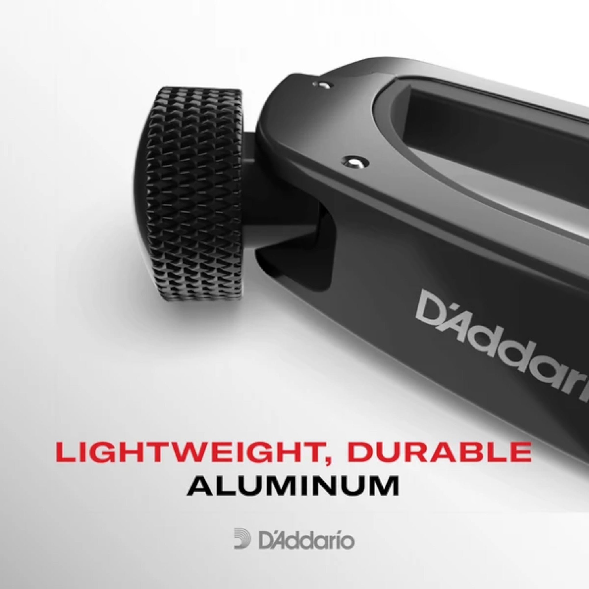 D'Addario PWCP04 Aluminium Flat-Radius Screw-Type "Pro" Capo for Classical Guitars - Black