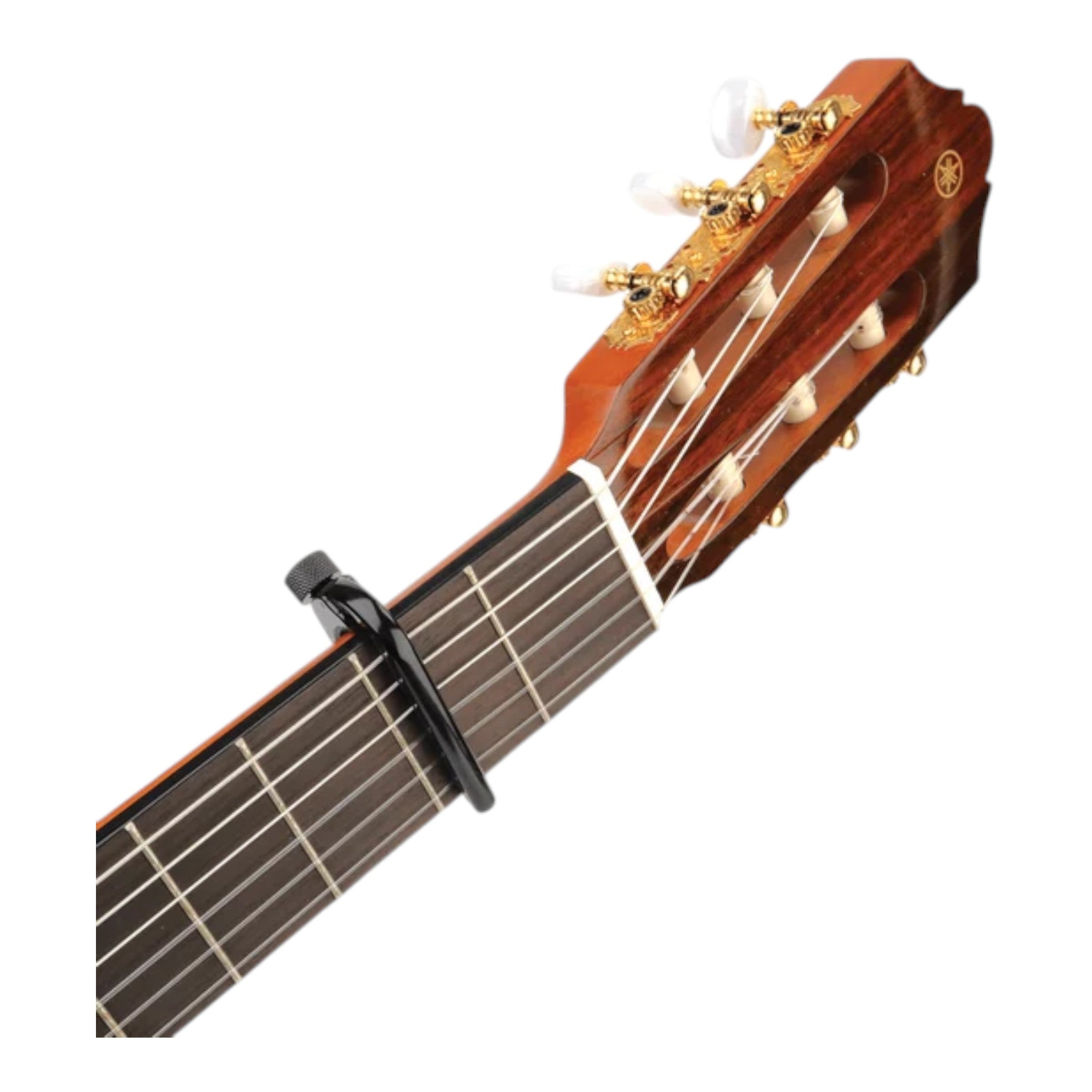 D'Addario PWCP04 Aluminium Flat-Radius Screw-Type "Pro" Capo for Classical Guitars - Black