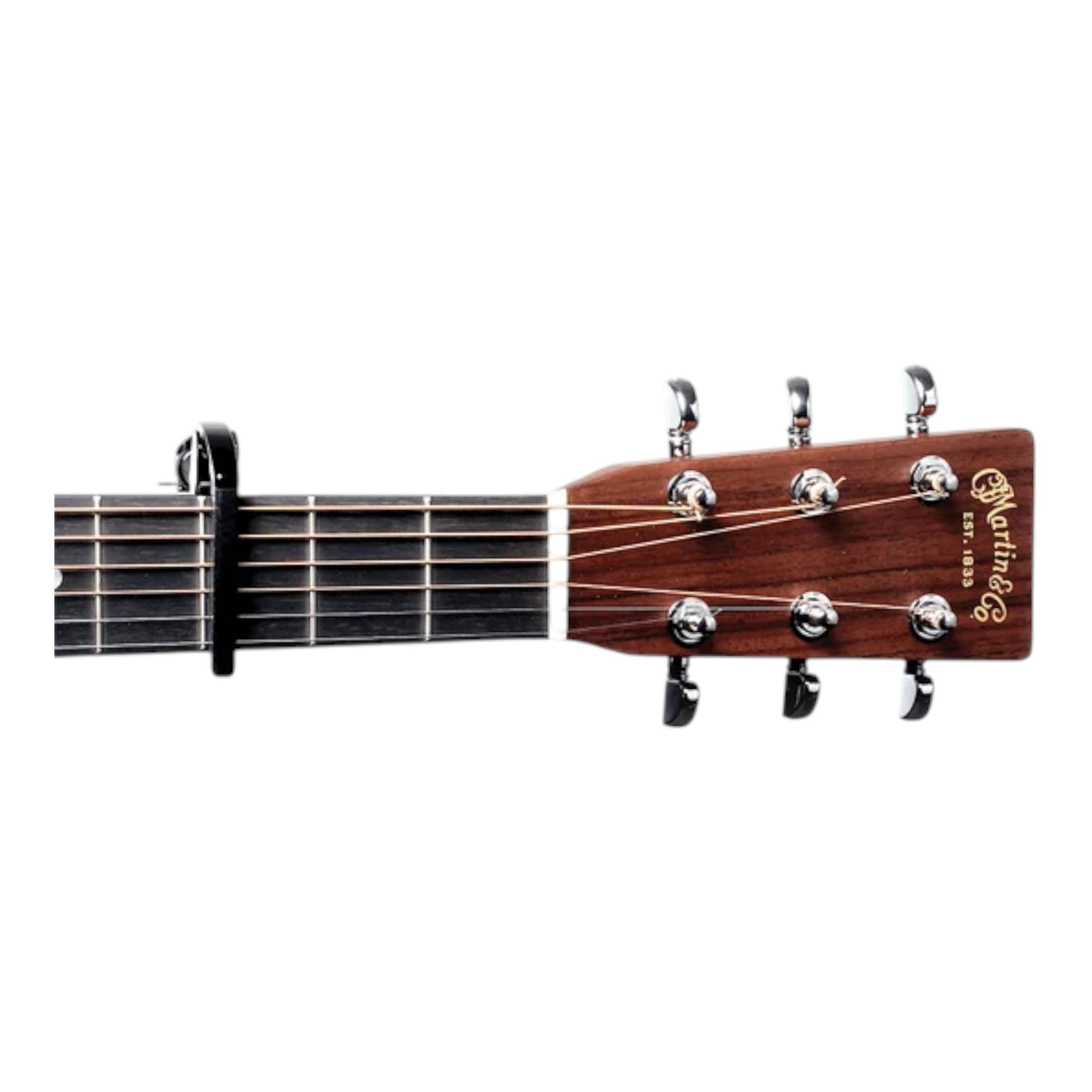D'Addario PWCP09 Aluminium Adjustable Trigger-Type "Tri-Action" Capo for 6-String Guitars - Black