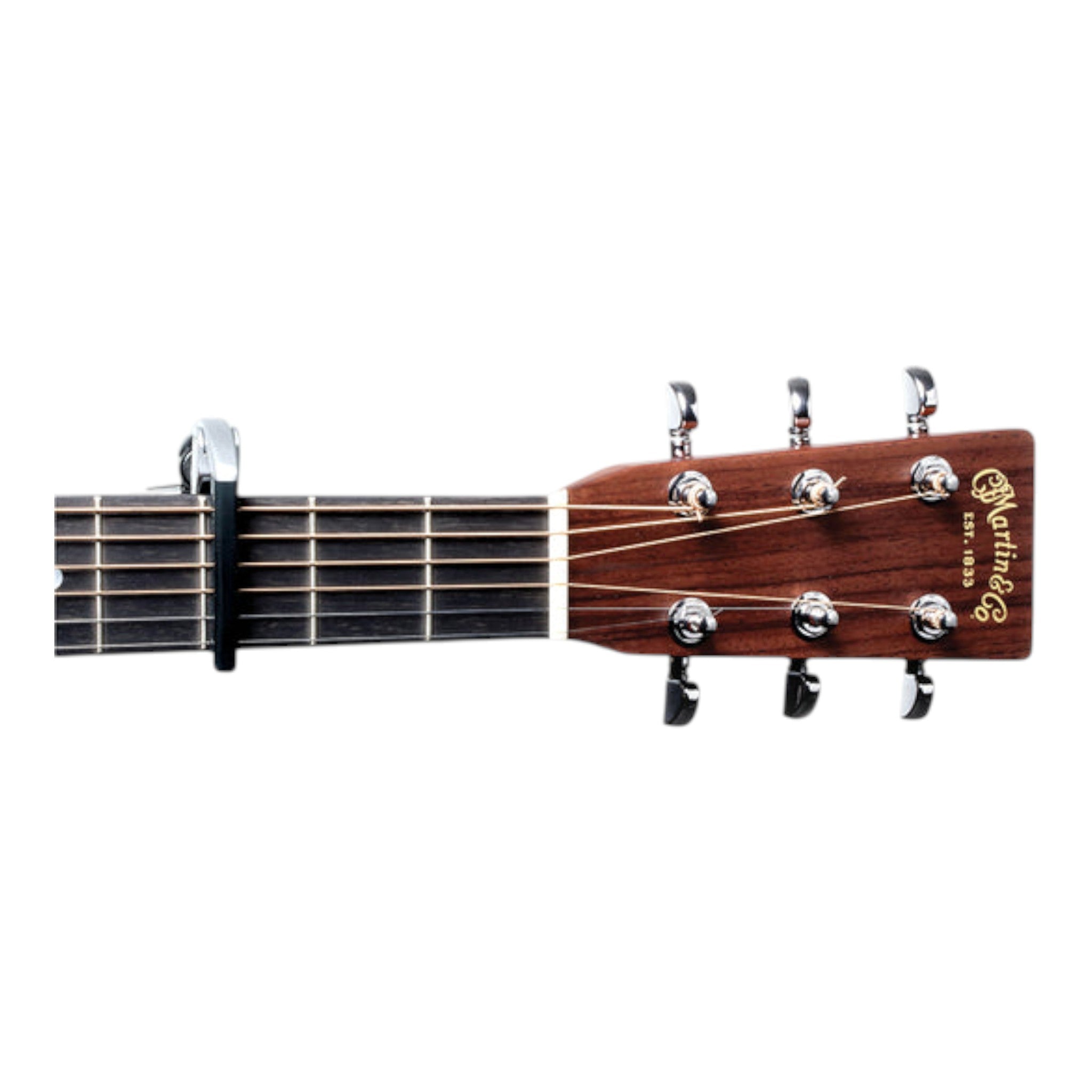 D'Addario PWCP09S Aluminium Adjustable Trigger-Type "Tri-Action" Capo for 6-String Guitars - Silver
