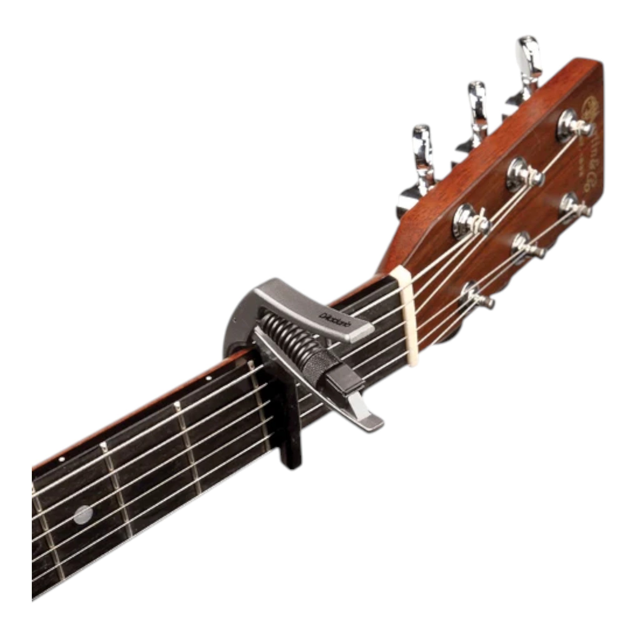 D'Addario PWCP10S Aluminium Adjustable Trigger-Type "Artist" Capo for 6-String Guitars - Silver