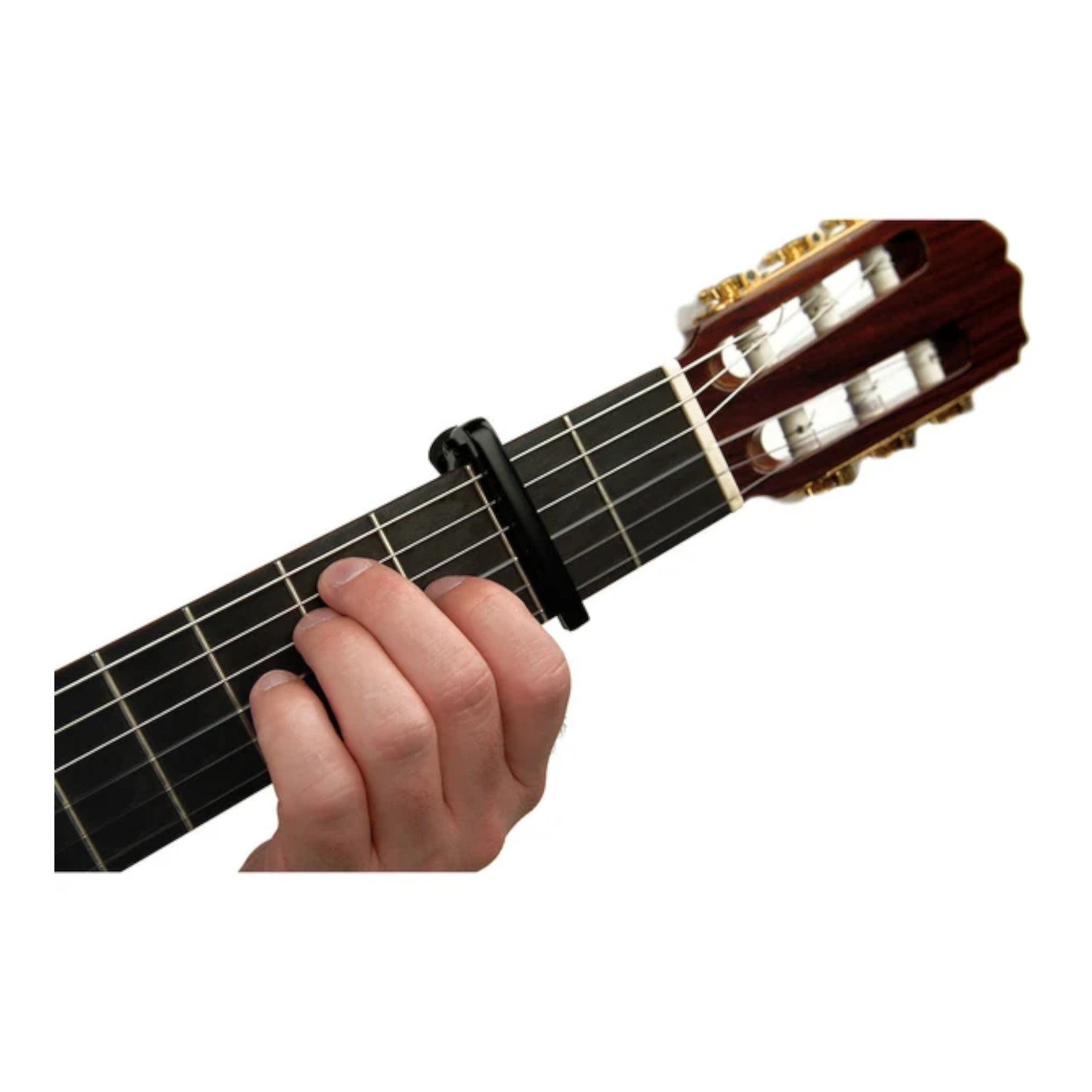 D'Addario PWCP16 ABS Flat-Radius Screw-Type "Lite" Capo for Classical Guitars - Black