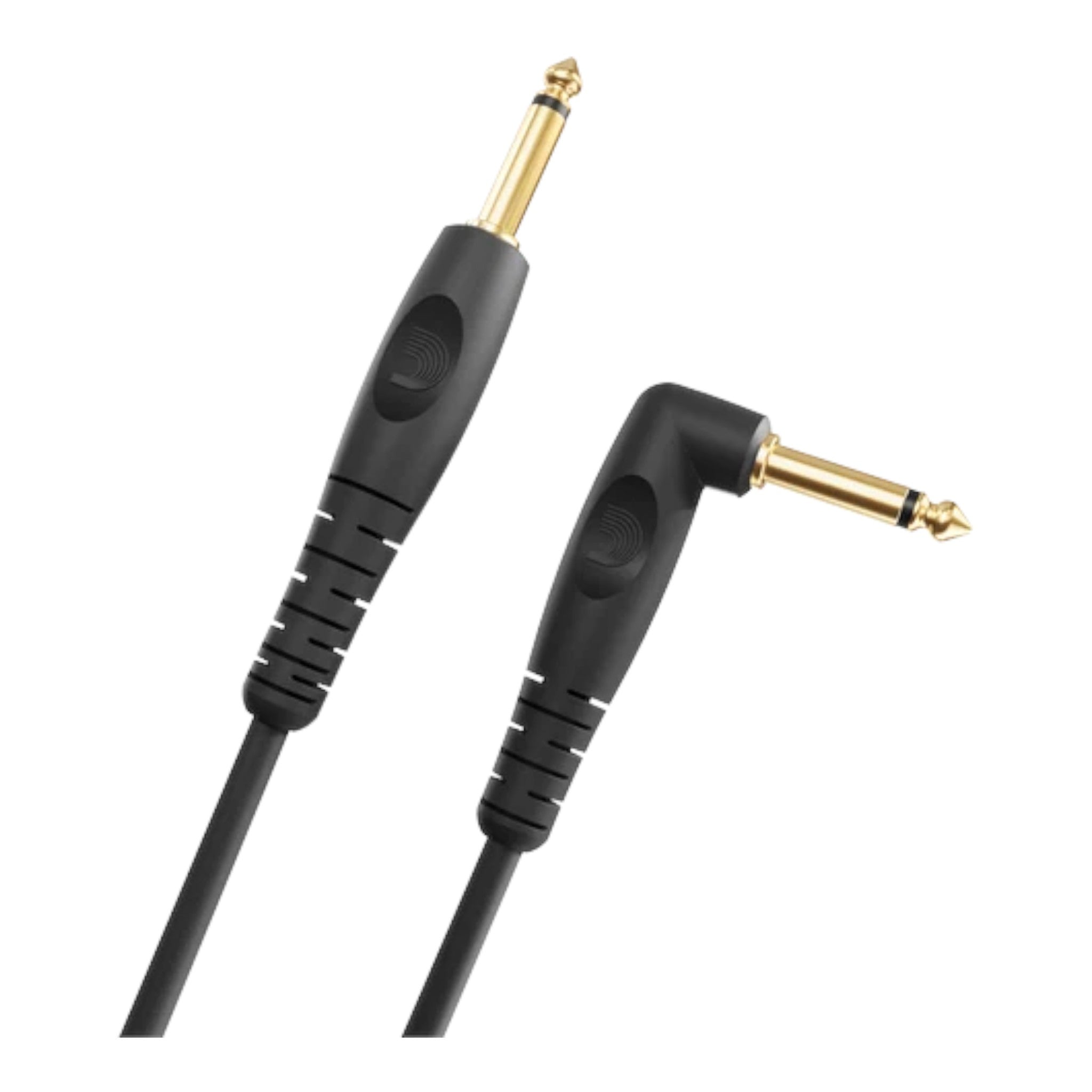 D'Addario Custom Series 1/4" Jack Instrument Cable - Right Angle-Straight