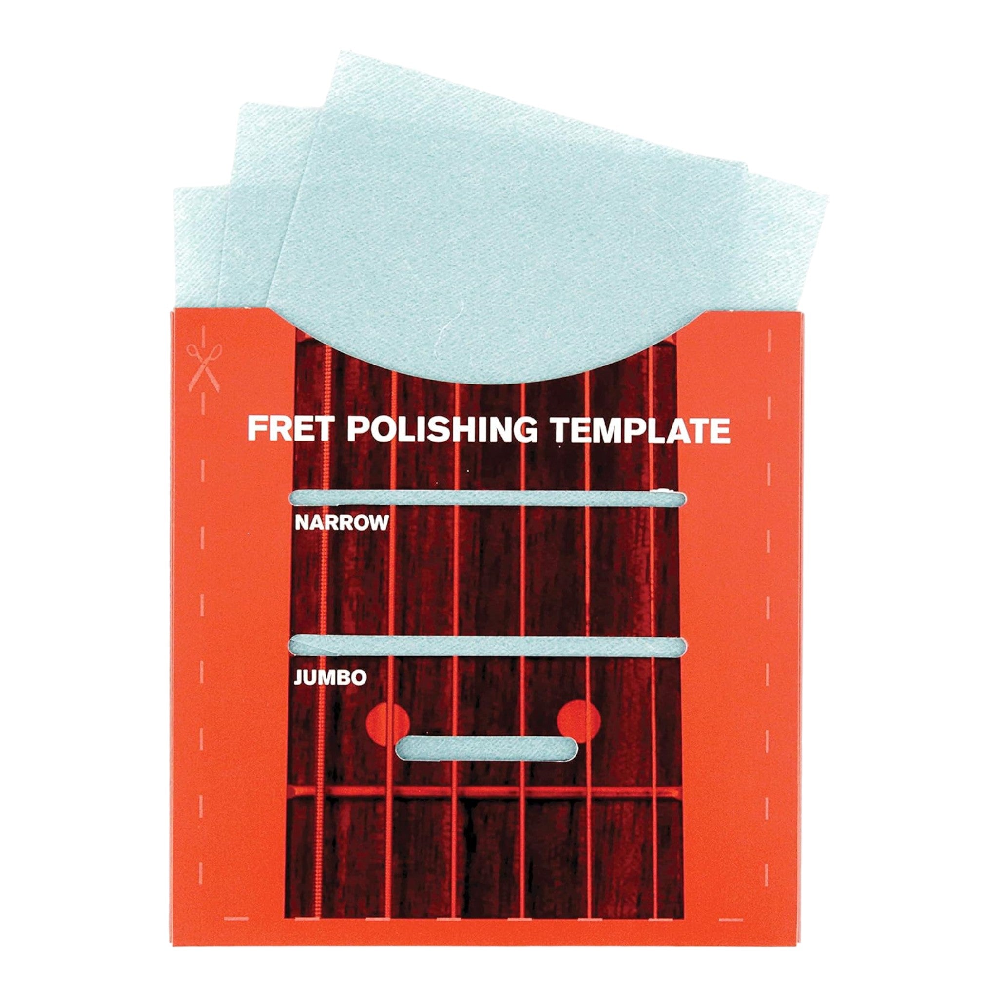 D'Addario PWFRP Fret Polishing Kit - Includes 5pk Polishing Paper & Fret Template