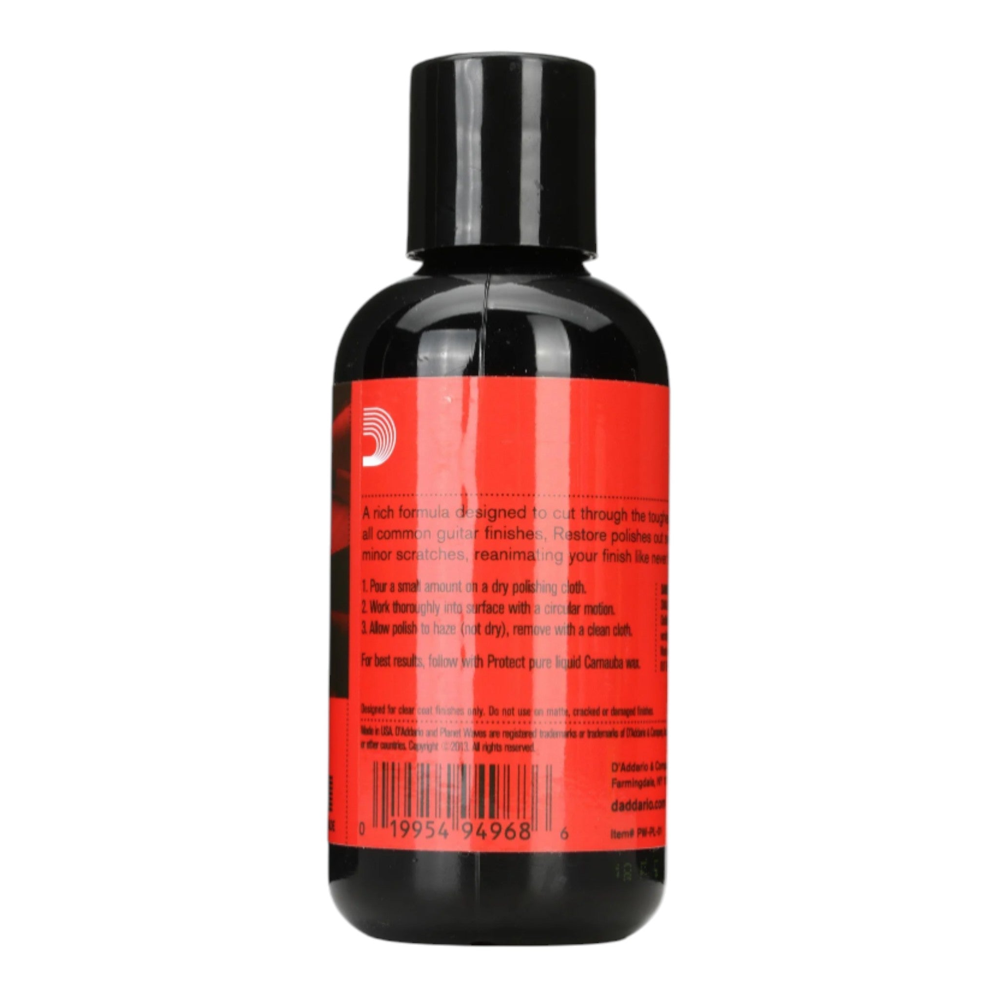 D'Addario PWPL01 "Restore" Deep Cleaning Cream Polish for Clear Coated Instruments - 29.5 ml (1 fl oz) / 118 ml (4 fl oz)