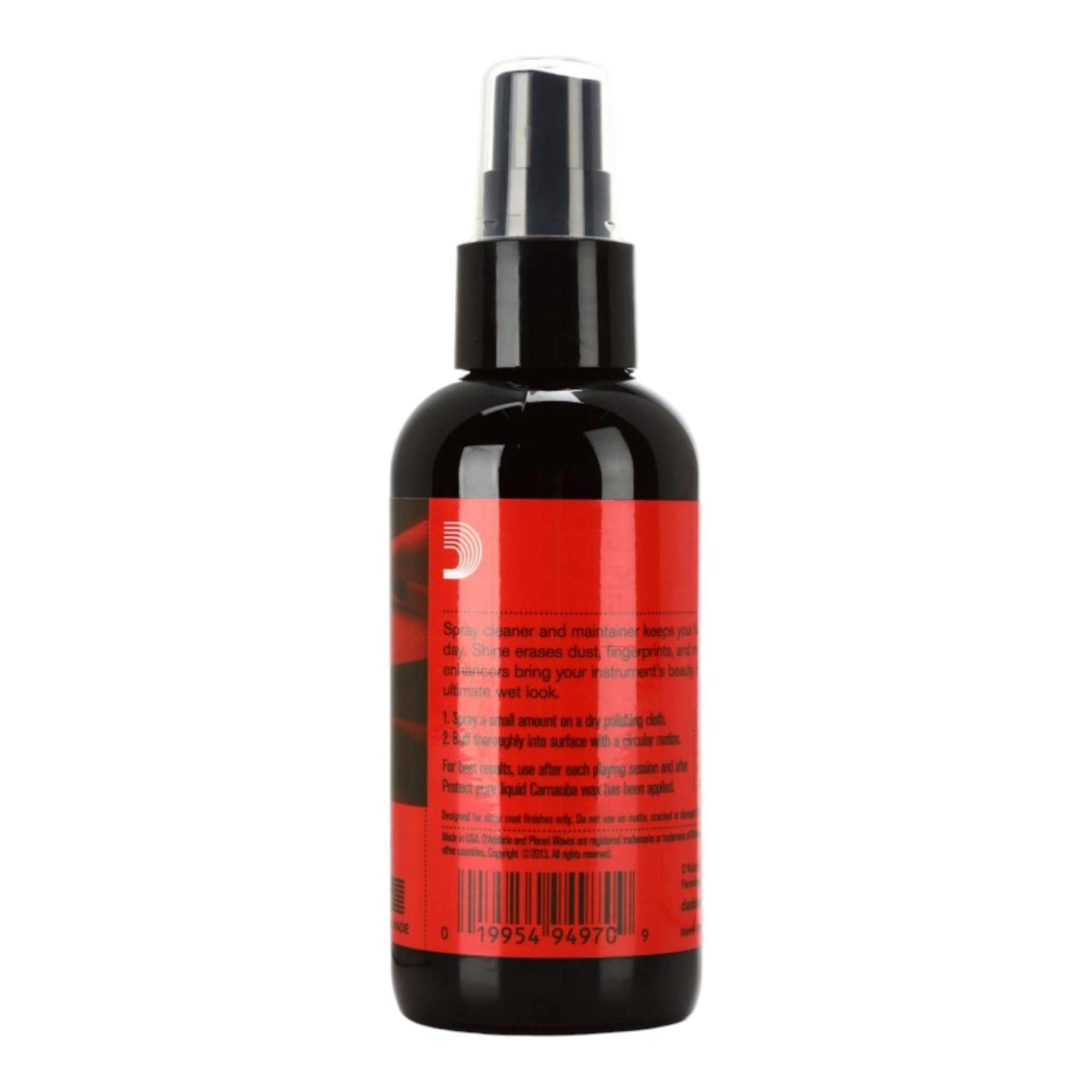 D'Addario PWPL03 "Shine" All-Purpose Spray Cleaner for Clear Coated Instruments - 59.1 ml (2 fl oz) / 118 ml (4 fl oz)