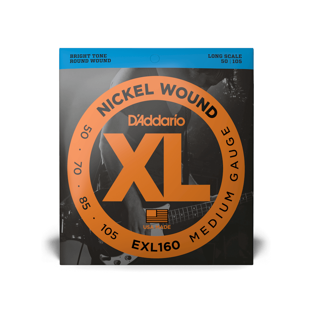 D'Addario 50-105 Bass Strings - Medium Long Scale (.050 - .105) (EXL160)
