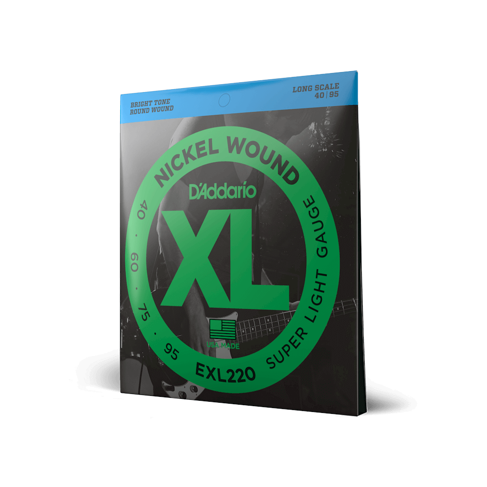 D'Addario 40-95 Bass Strings - Super Light Long Scale (.040 - .095) (EXL220)