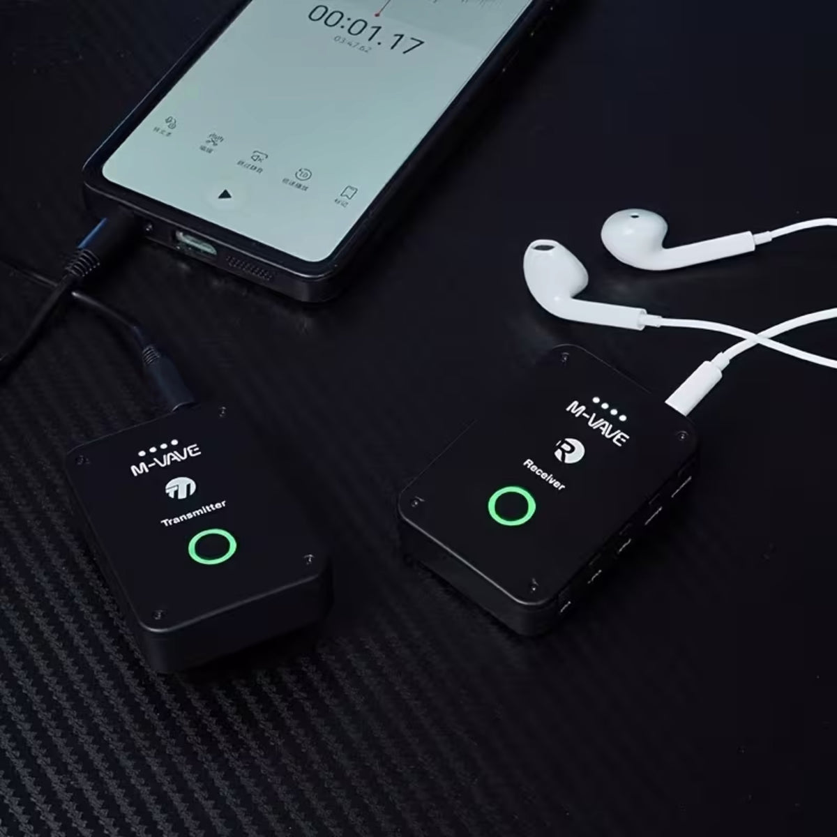 M-VAVE WP9 Wireless 2.4GHz Low-Latency In-Ear Monitor Transmitter / Reciever - 30m Range
