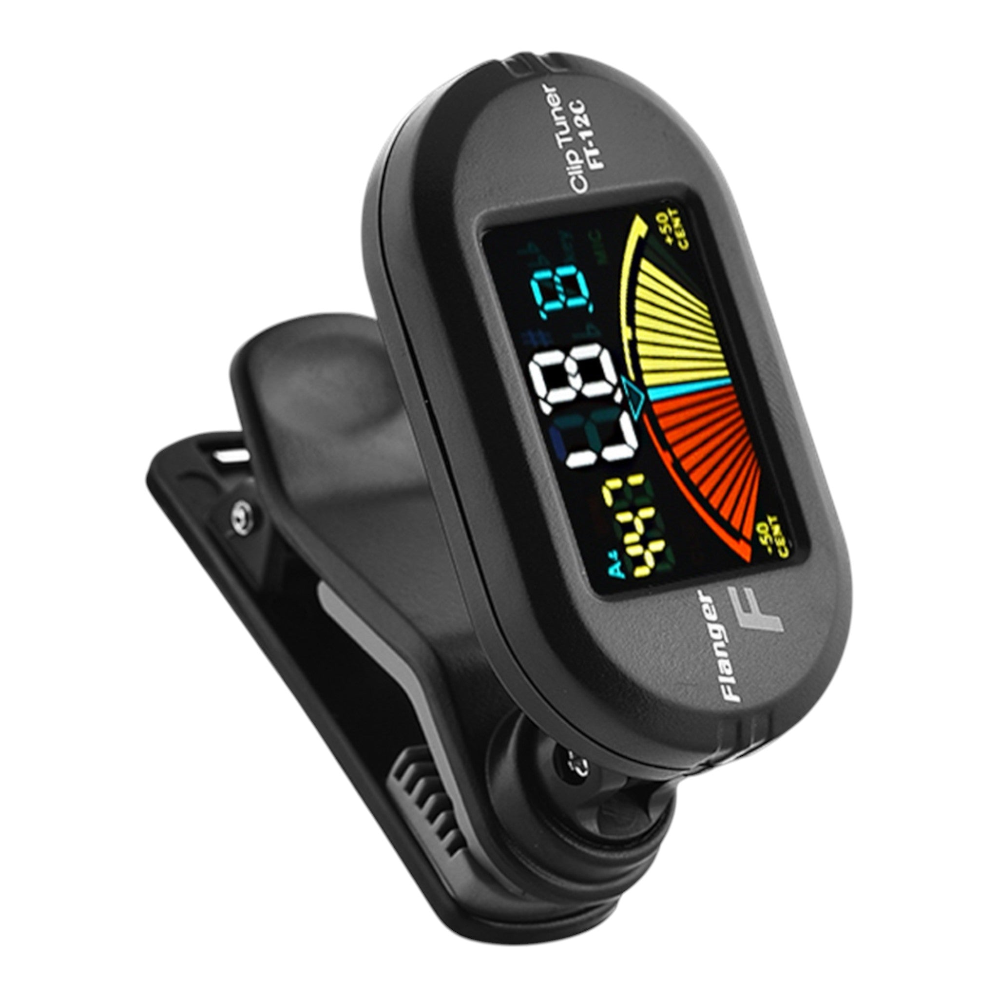 (PREORDER: Mid OCT 2026) Flanger FT12C Chromatic Clip-On Tuner with Colour LCD Display - Guitar, Bass, Violin & Ukulele