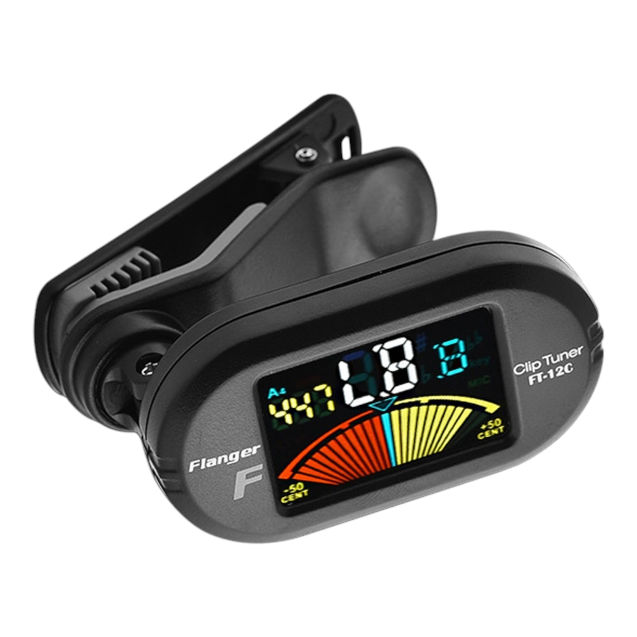 (PREORDER: Mid OCT 2026) Flanger FT12C Chromatic Clip-On Tuner with Colour LCD Display - Guitar, Bass, Violin & Ukulele