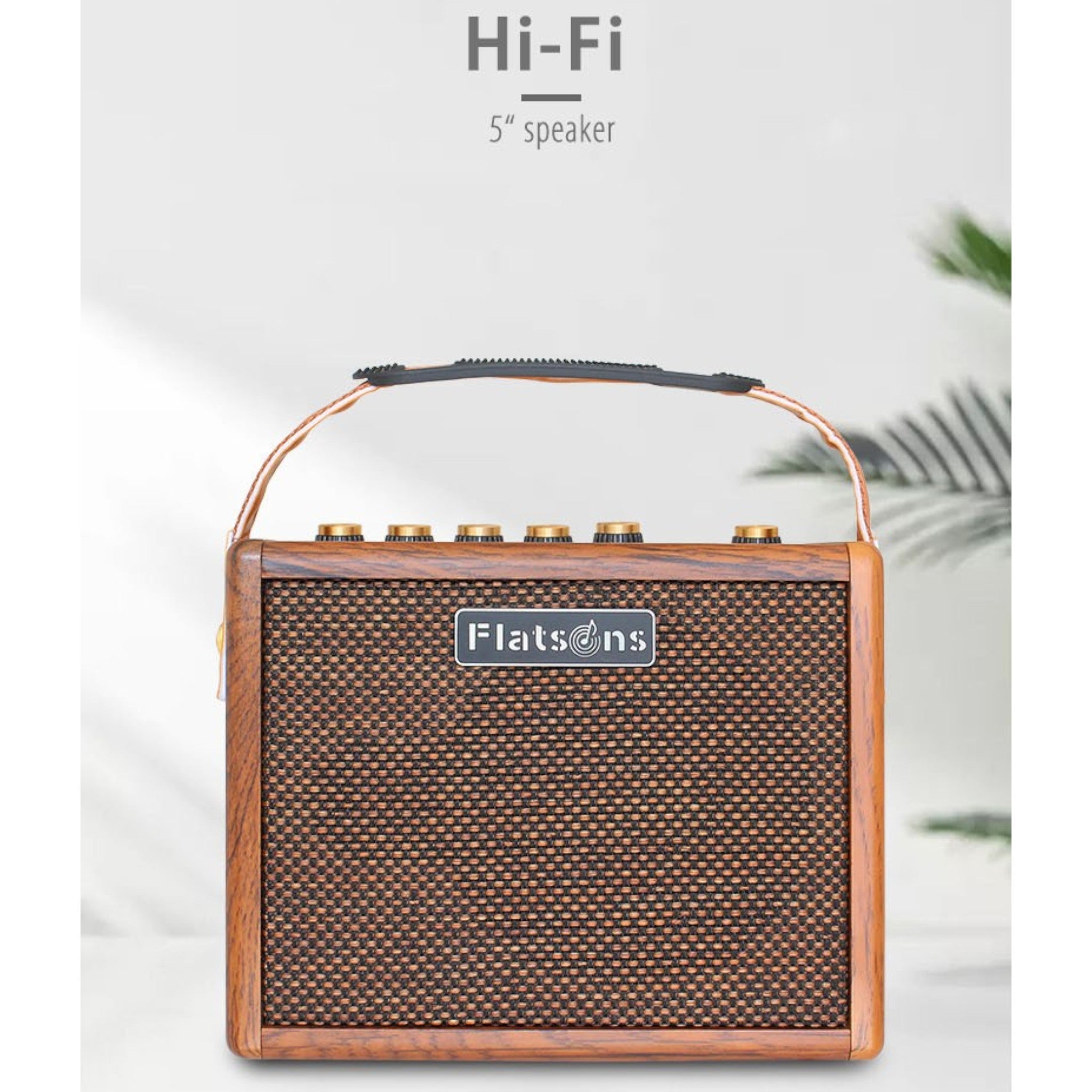 (PREDORDER: MID OCT 2026) Flatsons CRUSH15 15W Portable Rechargable Acoustic Guitar Amplifier with Bluetooth & Microphone Input