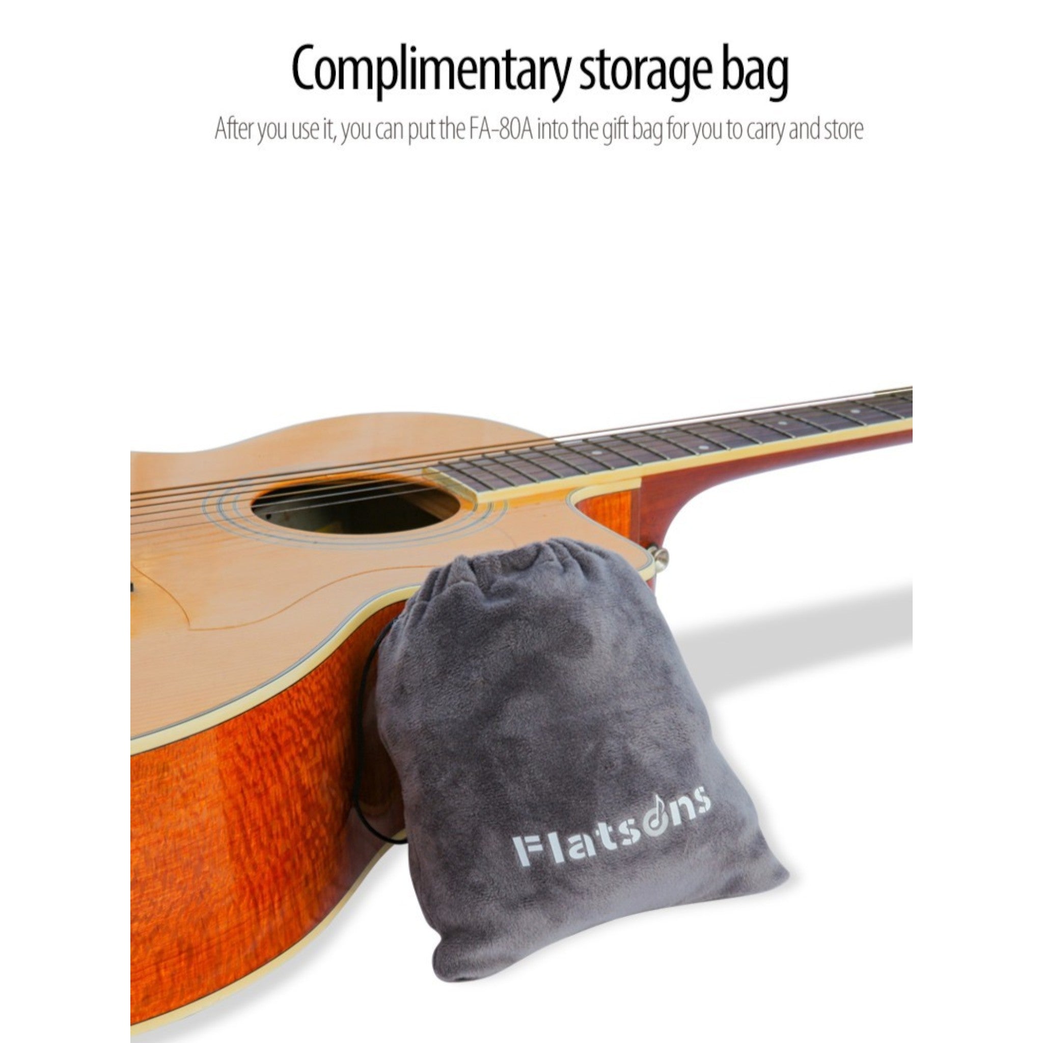 (PREDORDER: MID OCT 2026) Flatsons FA80A Inflatable Ergonomic Acoustic & Classical Guitar Leg Support Cushion in Grey