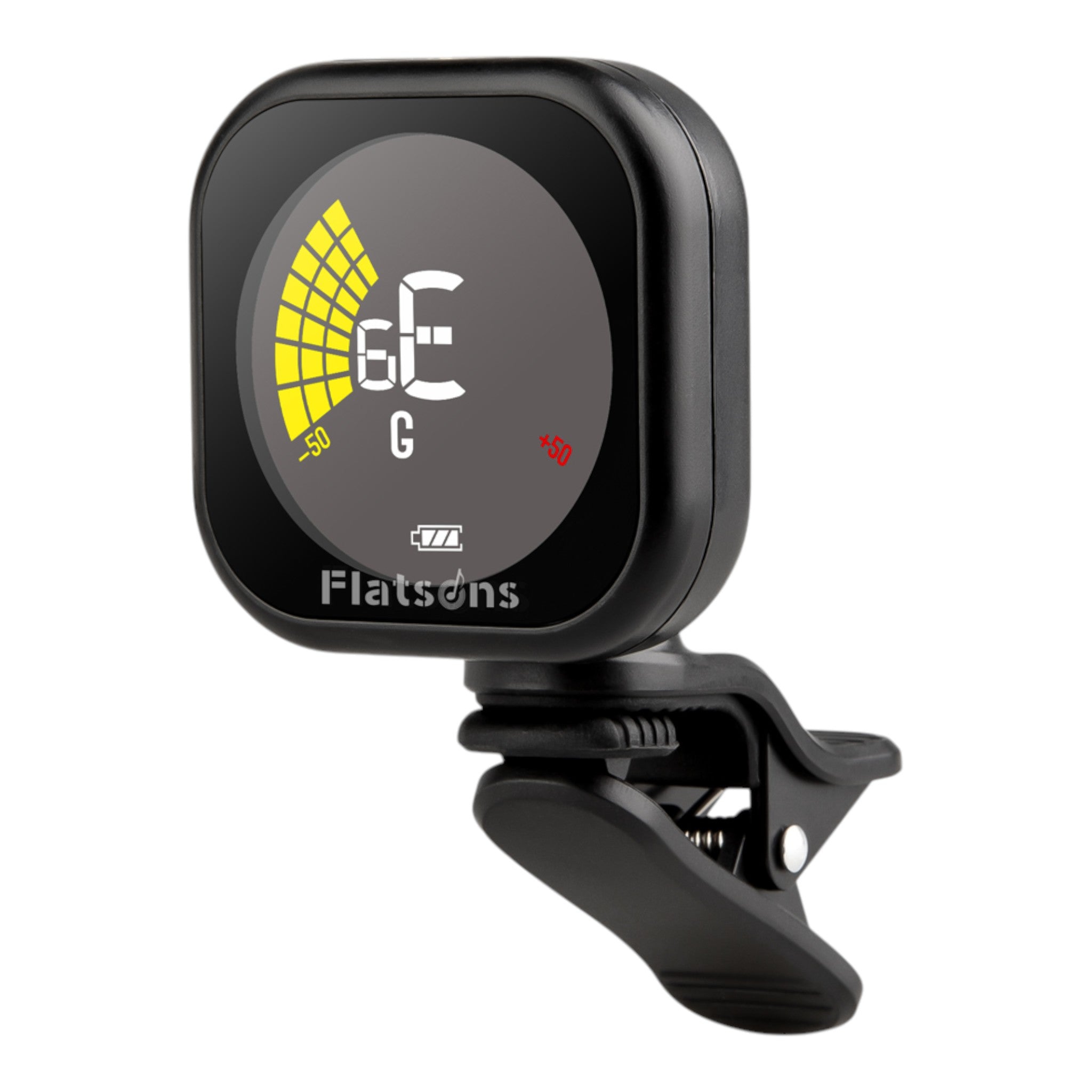 (PREDORDER: MID OCT 2026) Flatsons FT3 Rechargeable Chromatic Clip-On Tuner with Colour Display - Guitar, Bass, Ukulele & Violin
