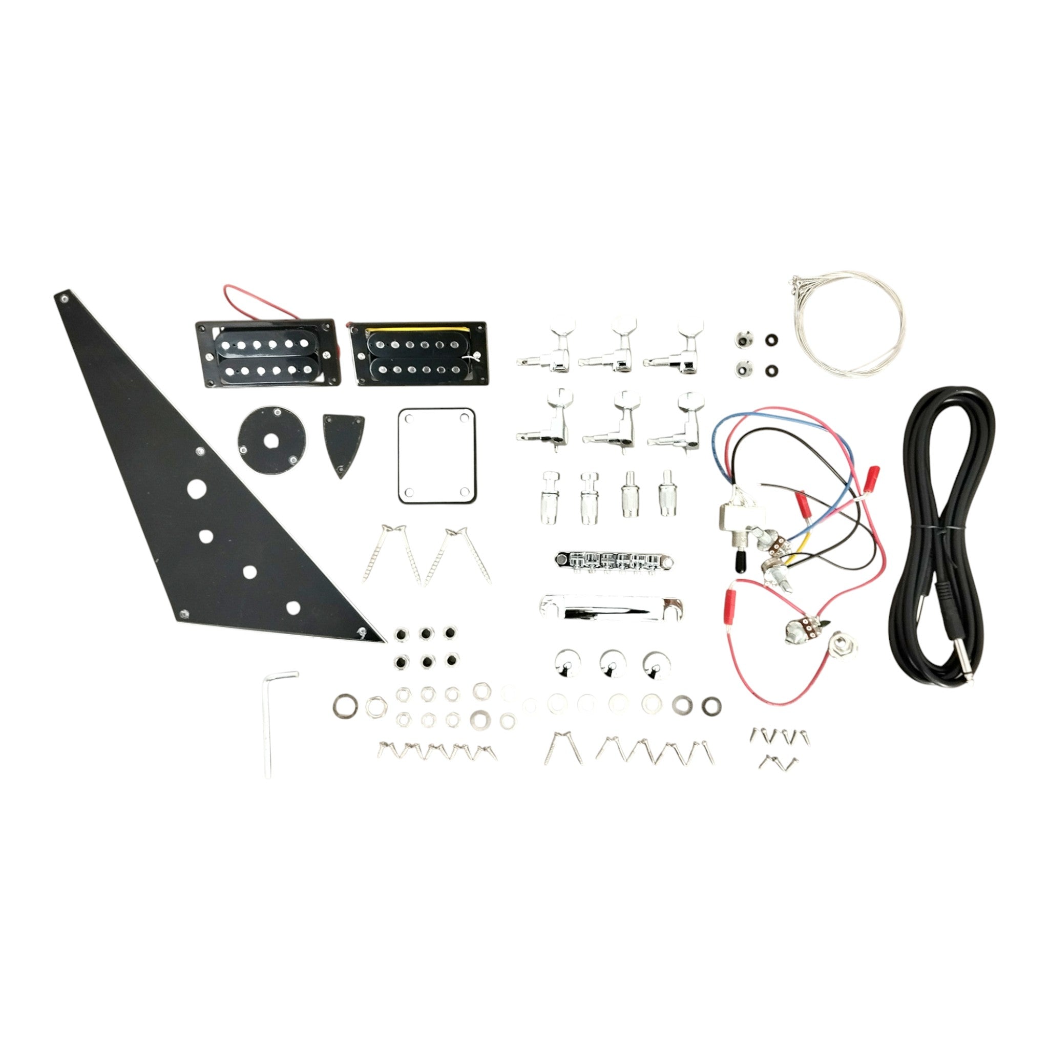 Pre-Order (Est. End of Jan 2026): FV09DIY V-Style Electric Guitar Kit - Solid Basswood, Maple Neck, No Soldering