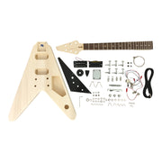 Pre-Order (Est. End of Jan 2026): FV09DIY V-Style Electric Guitar Kit - Solid Basswood, Maple Neck, No Soldering
