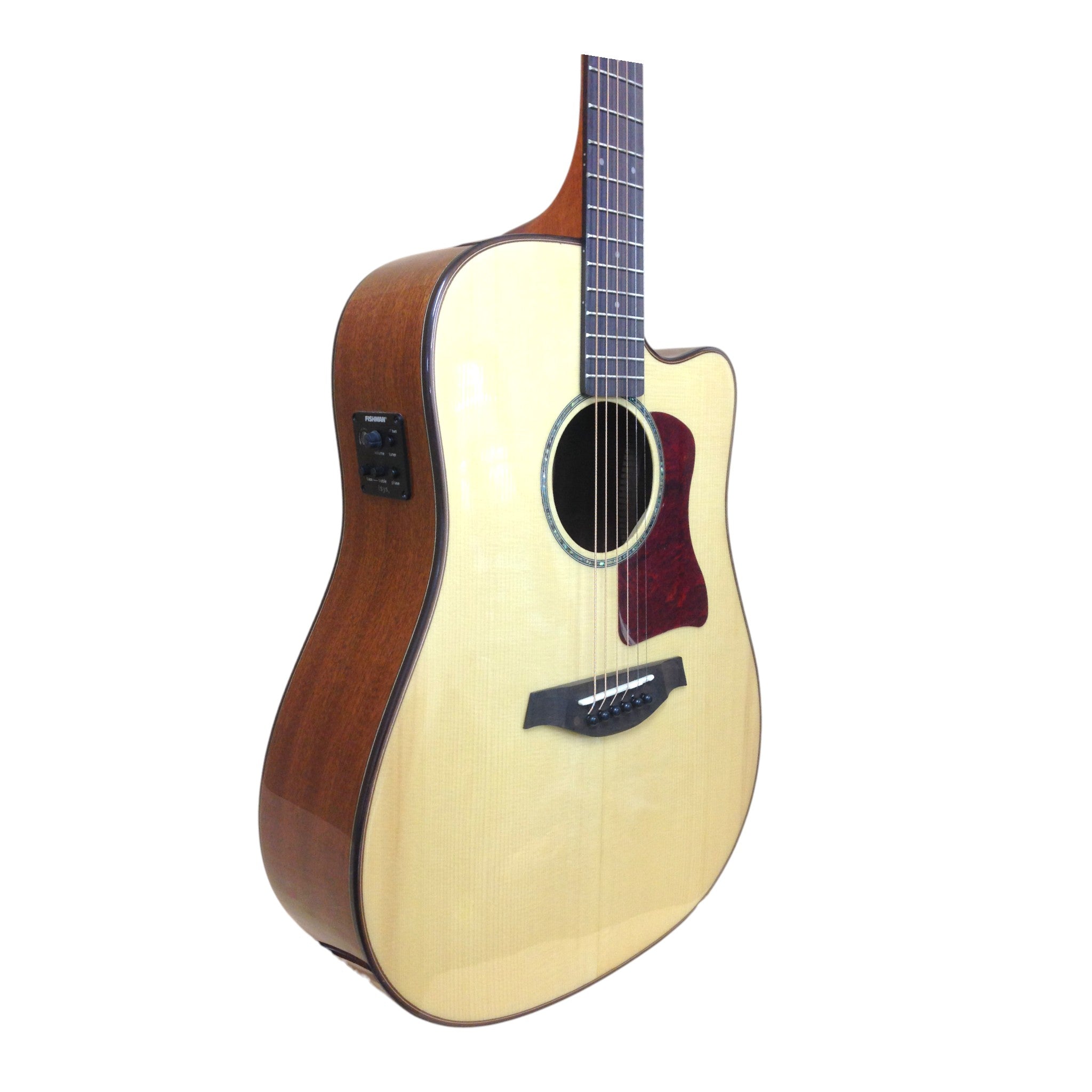 Gosila CS801210CEQ Solid Spruce Top Fishman Pickup/Tuner Cutaway Acoustic Guitar - Natural