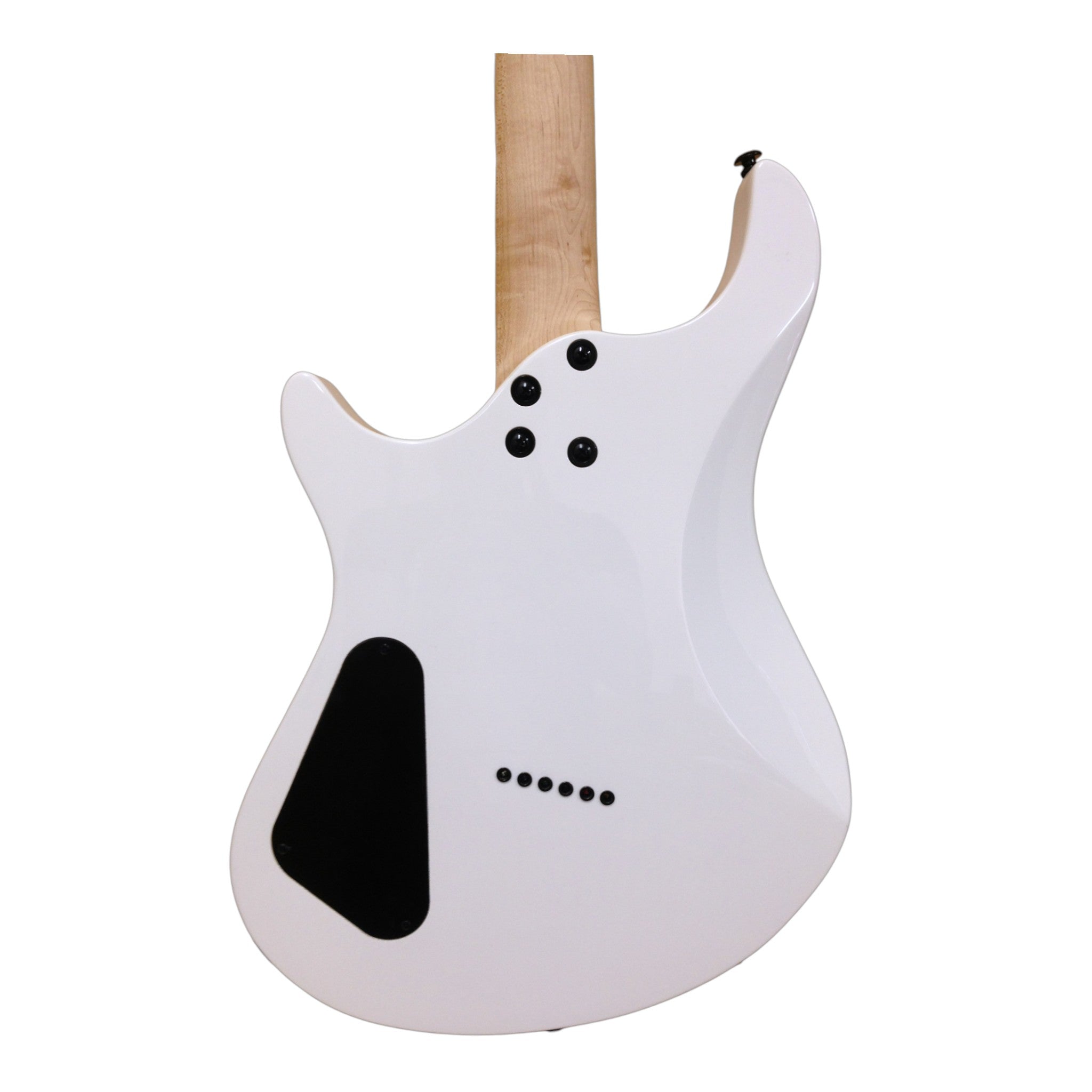 Haze 6FF White 6-String Fanned Fret Electric Guitar with Active Humbuckers