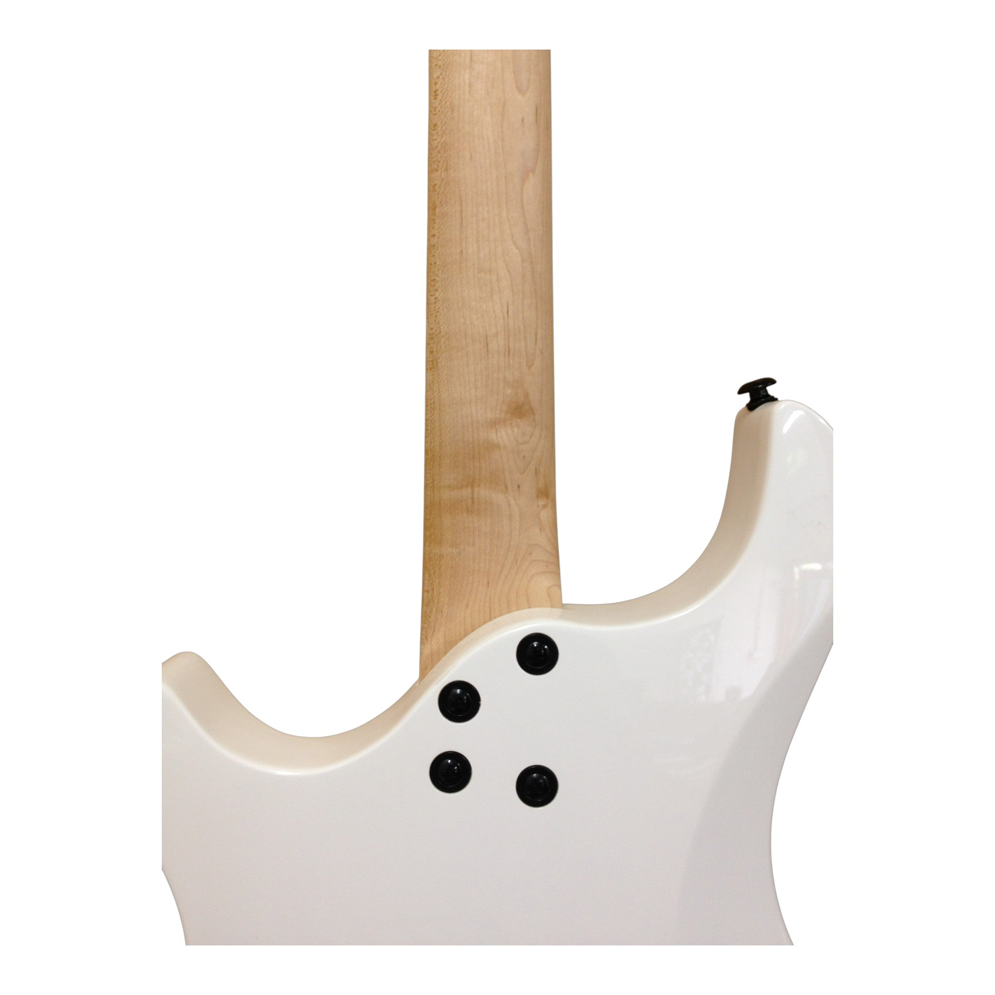 Haze 6FF White 6-String Fanned Fret Electric Guitar with Active Humbuckers