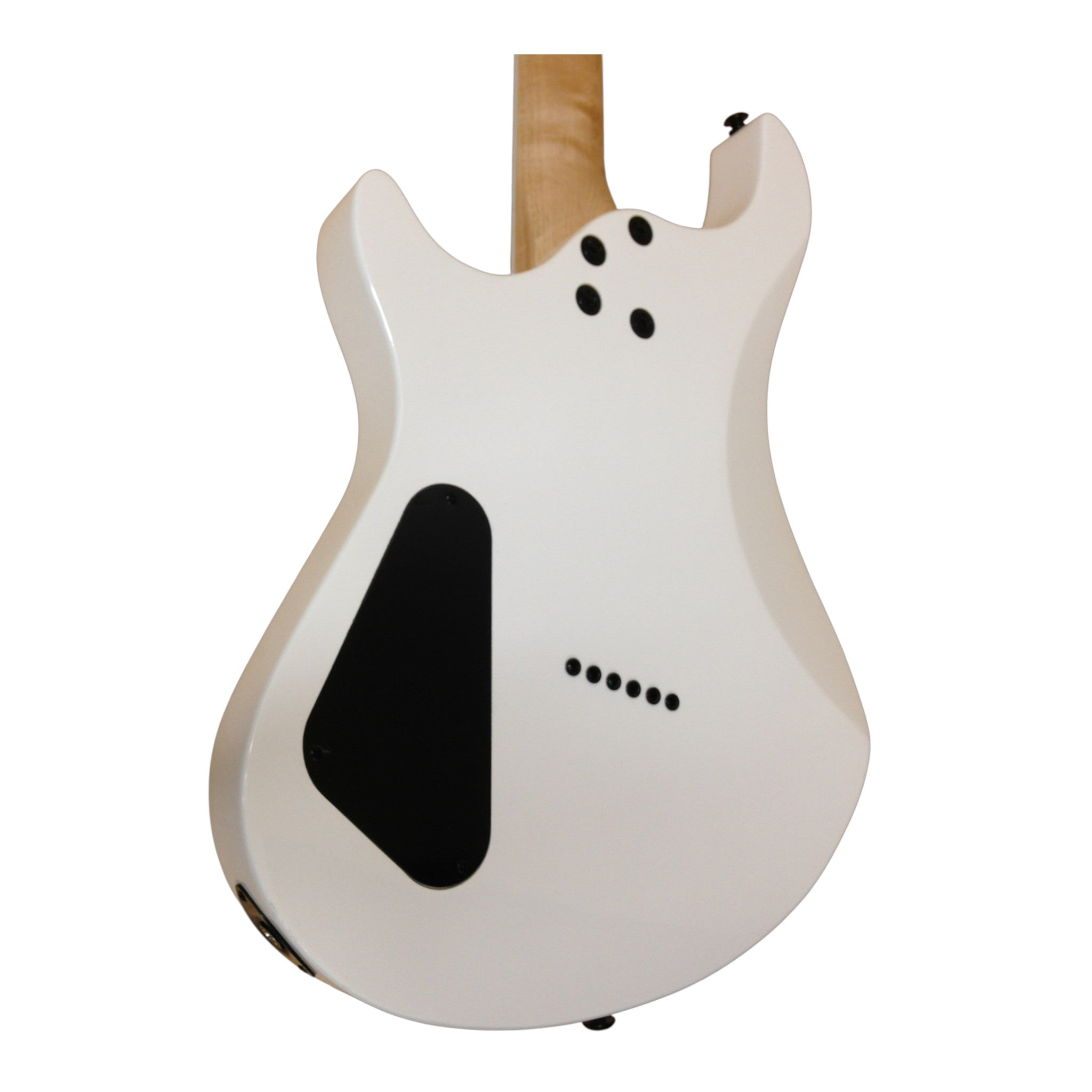 Haze 6FF White 6-String Fanned Fret Electric Guitar with Active Humbuckers