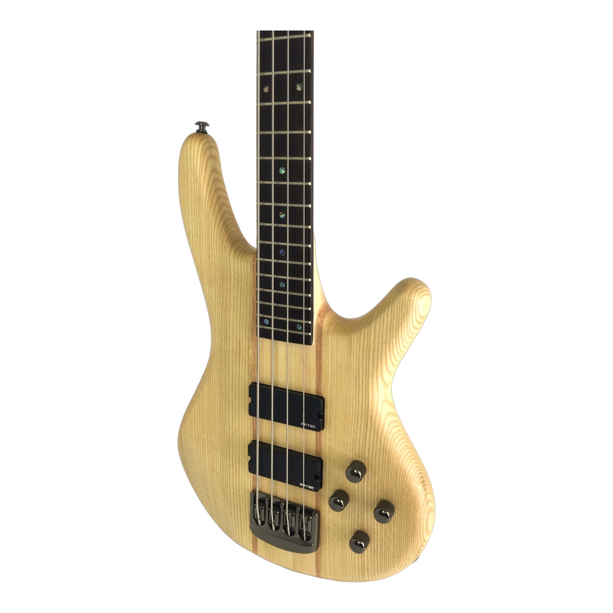 Haze Novara Electric Bass Guitar Premium Ash Maple Body  - Natural B327N