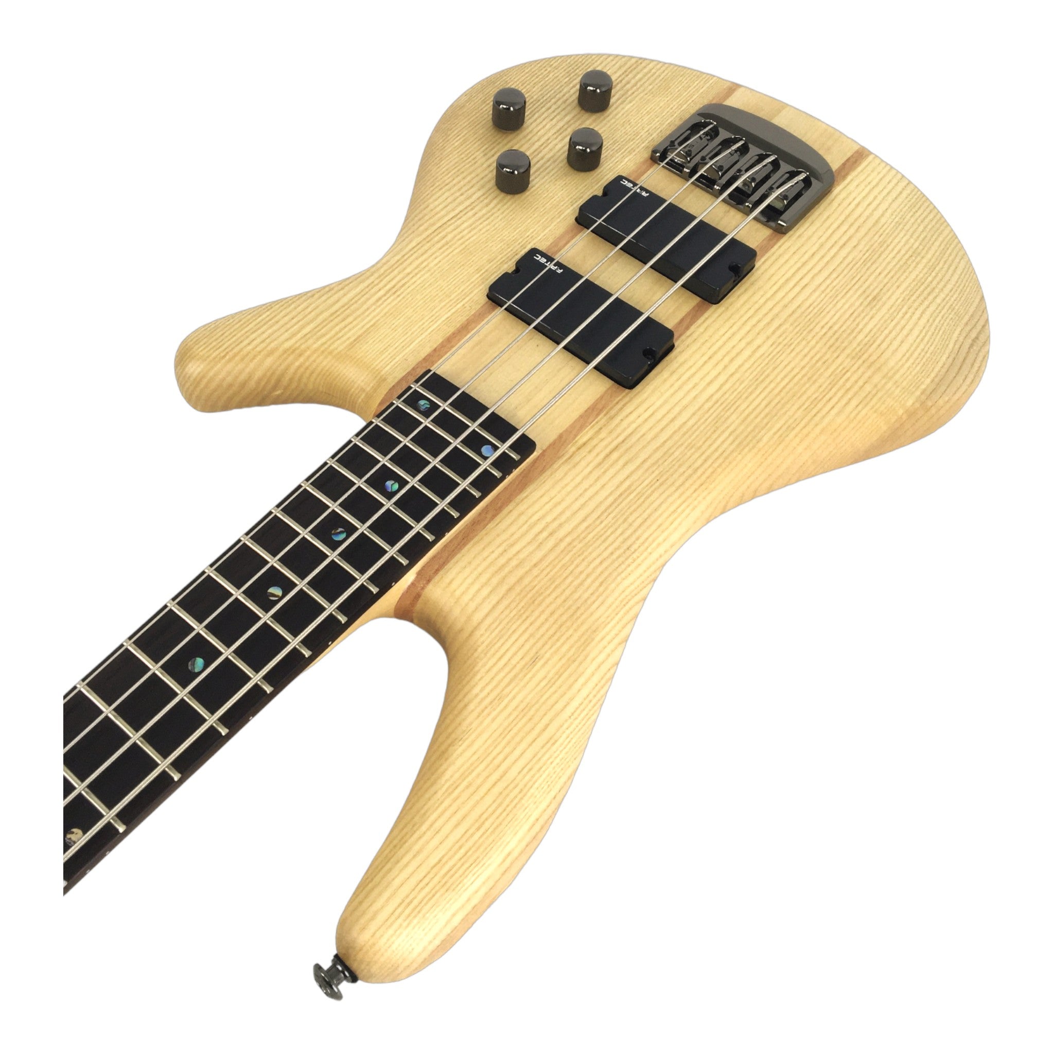 Haze Novara Electric Bass Guitar Premium Ash Maple Body  - Natural B327N