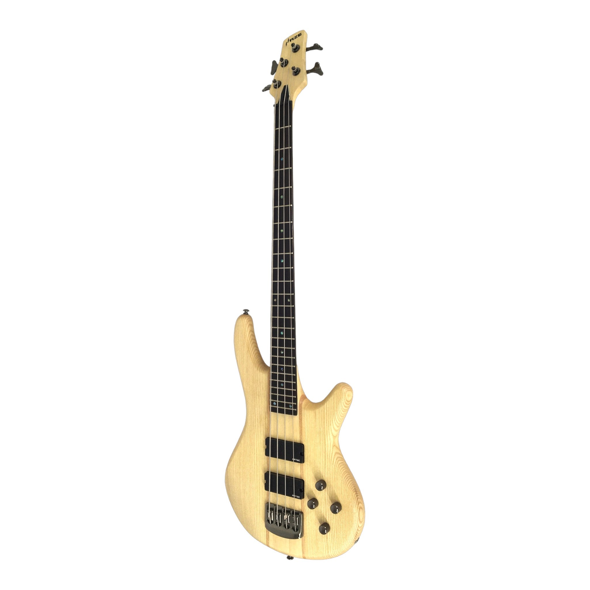 Haze Novara Electric Bass Guitar Premium Ash Maple Body  - Natural B327N
