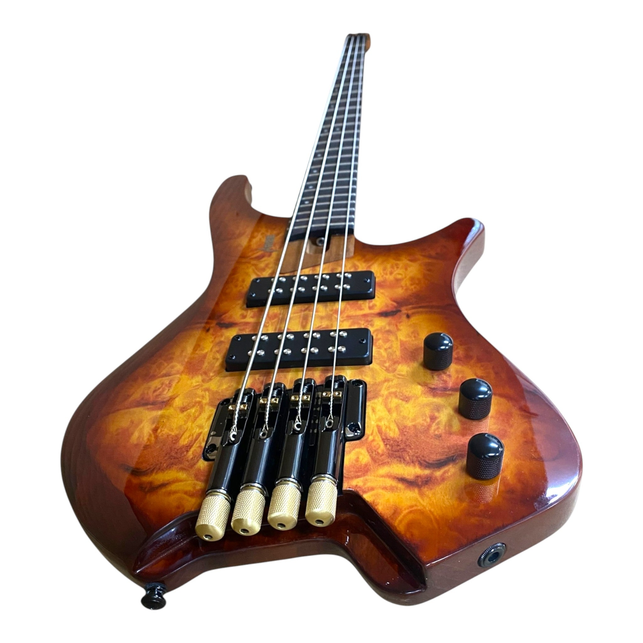 Haze B4H Timberline Series Headless Electric Bass – Roasted Maple