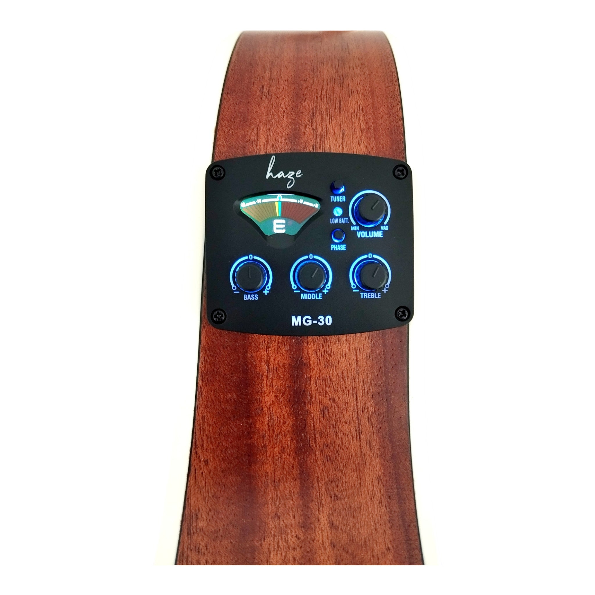 Haze Solid Spruce Arched Back Thin Body Classical Guitar w/ Built-In Pickups & Tuner in Matte - C551BCEQSM