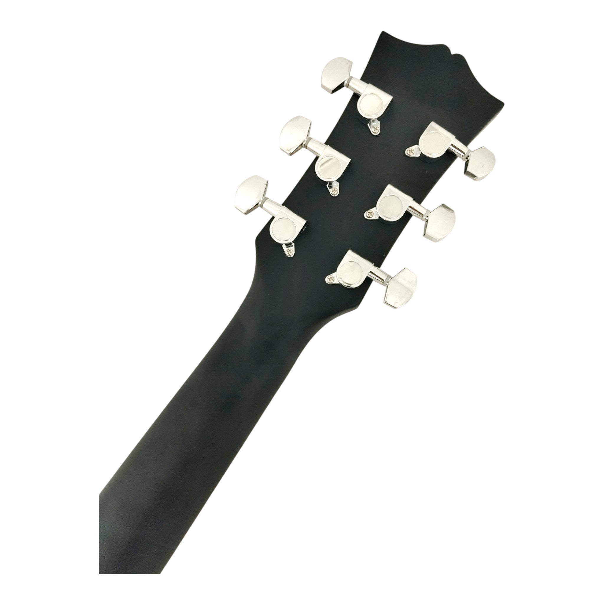 Haze F560CEQMBK Spruce Top Built-In Pickup/Tuner OM Cutaway Acoustic Guitar - Black with Accessories and 10W Amp. (Optional)