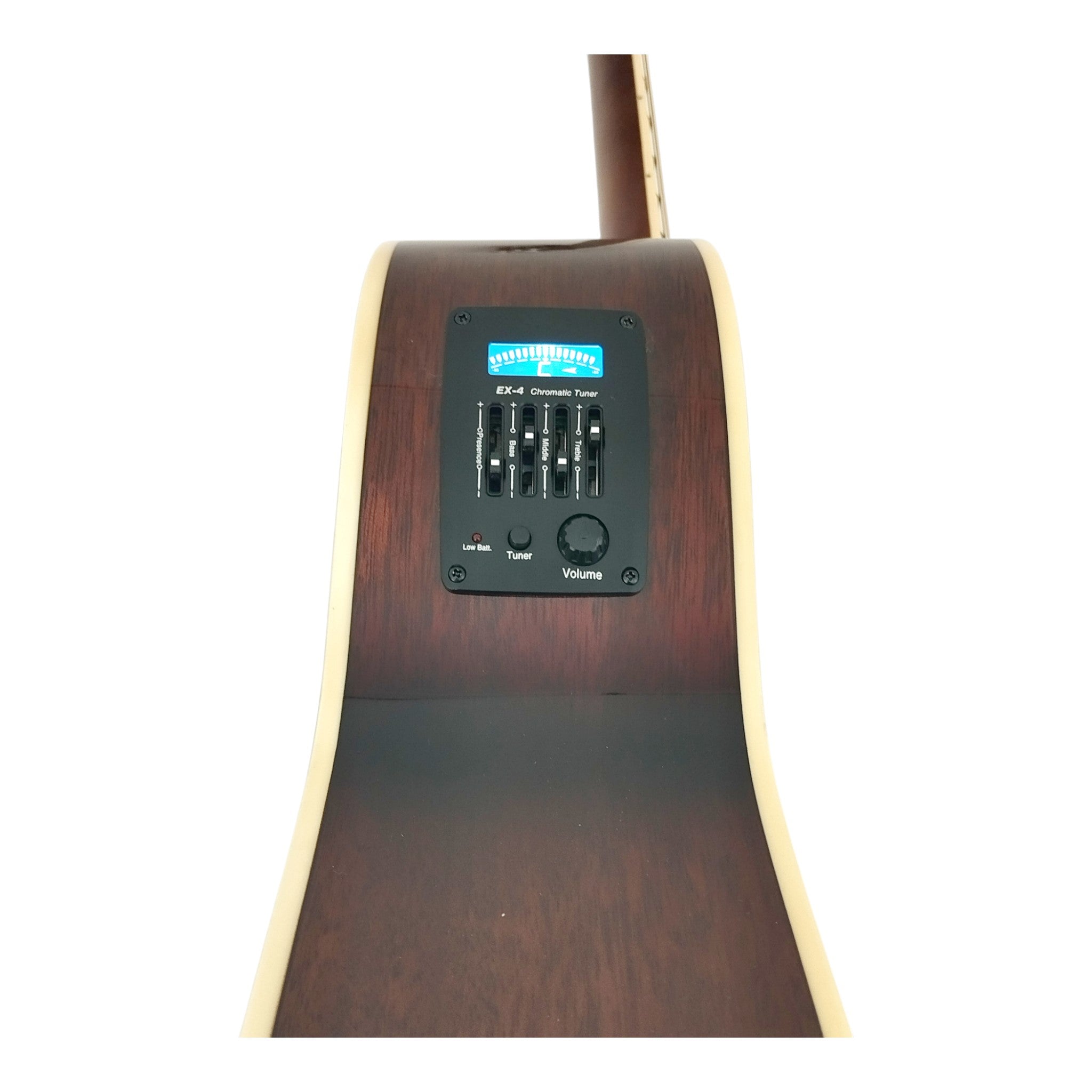 Haze F561TBCEQ Mahogany Top Built-In Pickup/Tuner OM Cutaway Acoustic Guitar - Natural with Accessories and 10W Amp. (Optional)