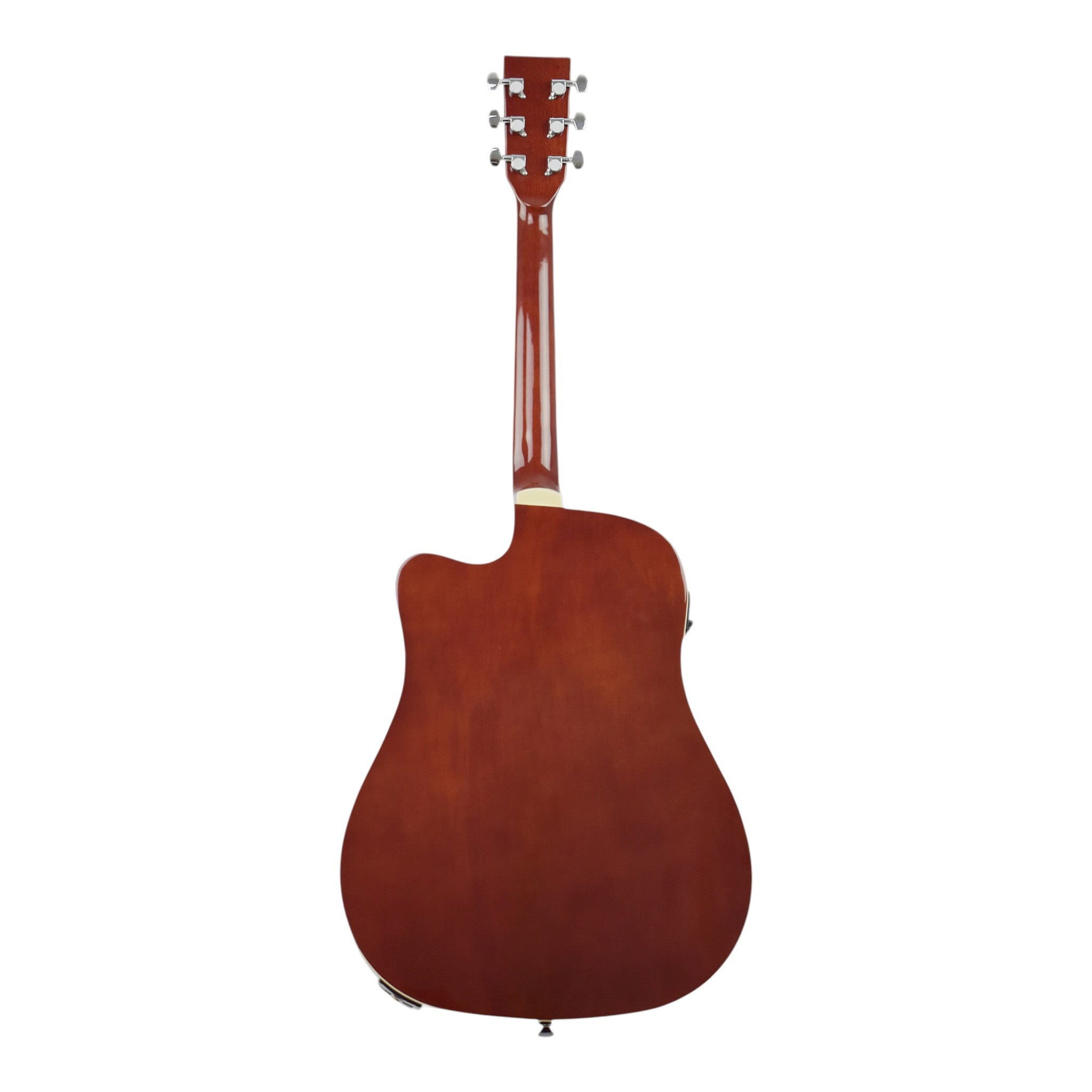 Haze F631BCEQMS Thin-Body Built-In Pickups/Tuner Acoustic Guitar - Natural with Accessories and 10W Amp. (Optional)