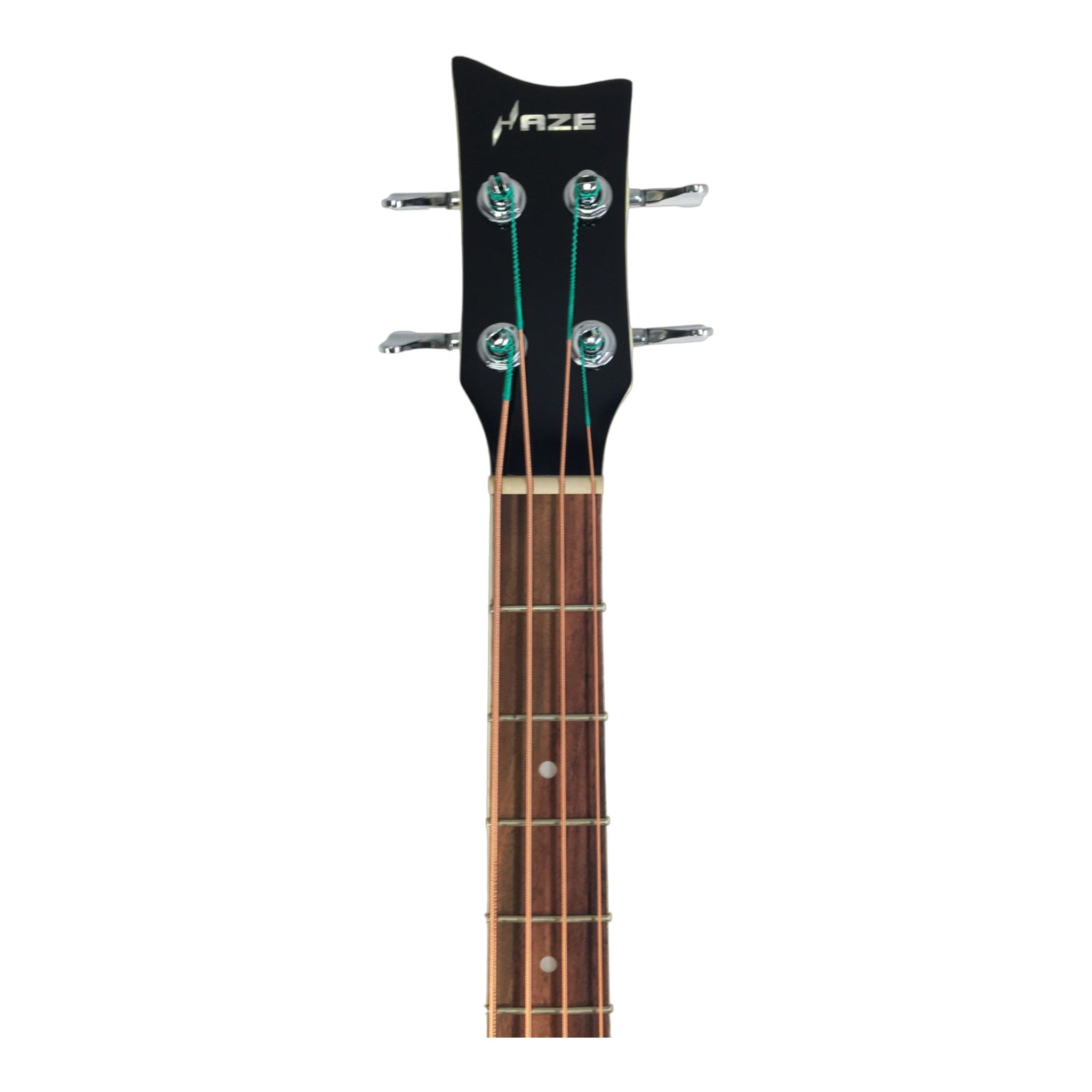Haze FB711BCEQBK34 4-String Electric-Acoustic Bass Guitar with EQ, comes with bag, picks