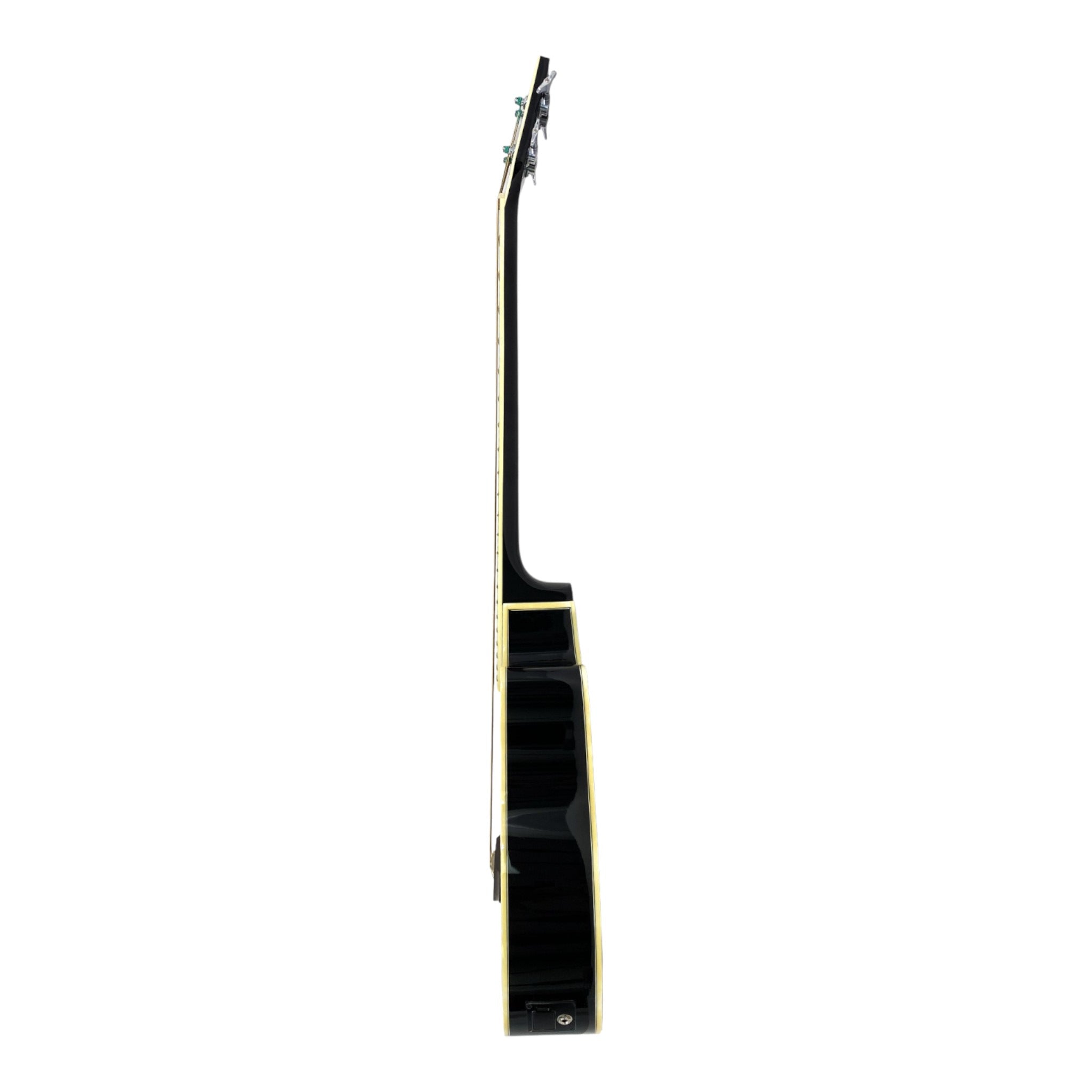 Haze FB711BCEQBK44 4-String Electric-Acoustic Bass Guitar, Black + Free Gig Bag