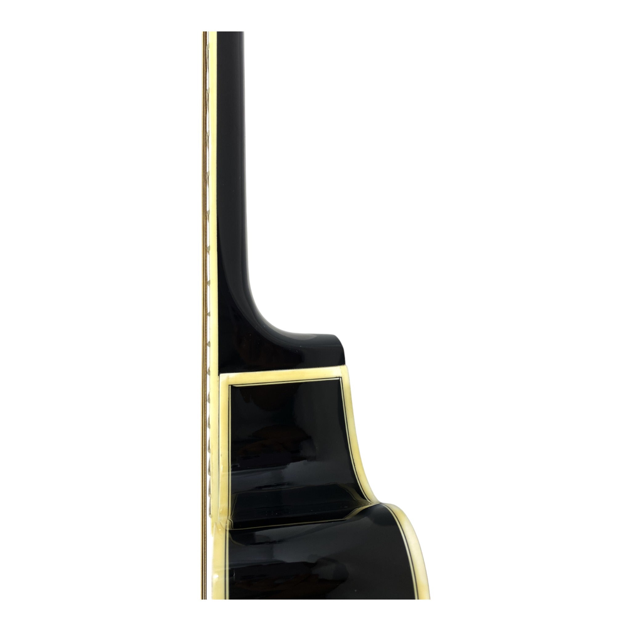 Haze FB711BCEQBK44 4-String Electric-Acoustic Bass Guitar, Black + Free Gig Bag