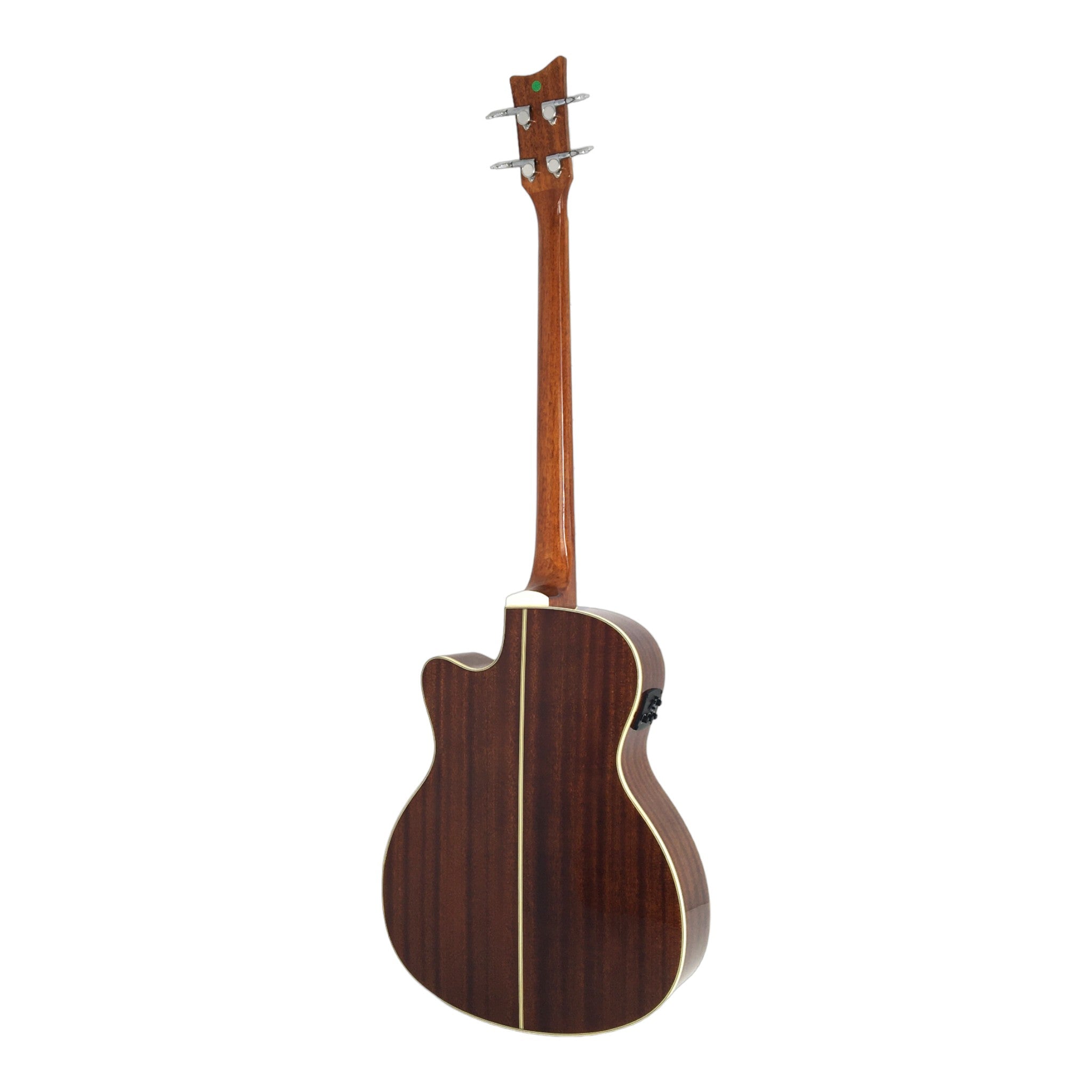 Haze FB711BCEQN44 4-String Electric-Acoustic Bass Guitar, Natural + Free Gig Bag, picks and strap