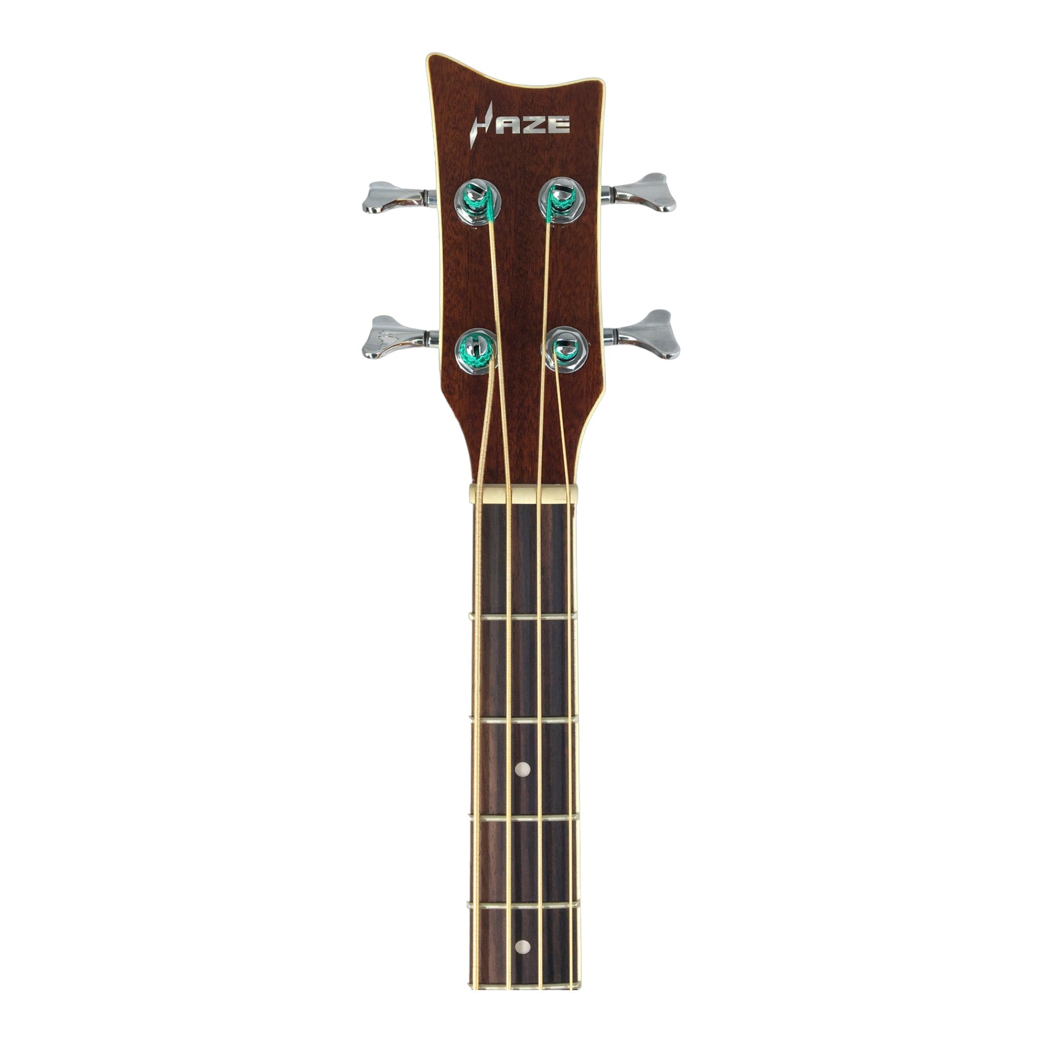 Haze FB711BCEQN44 4-String Electric-Acoustic Bass Guitar, Natural + Free Gig Bag, picks and strap