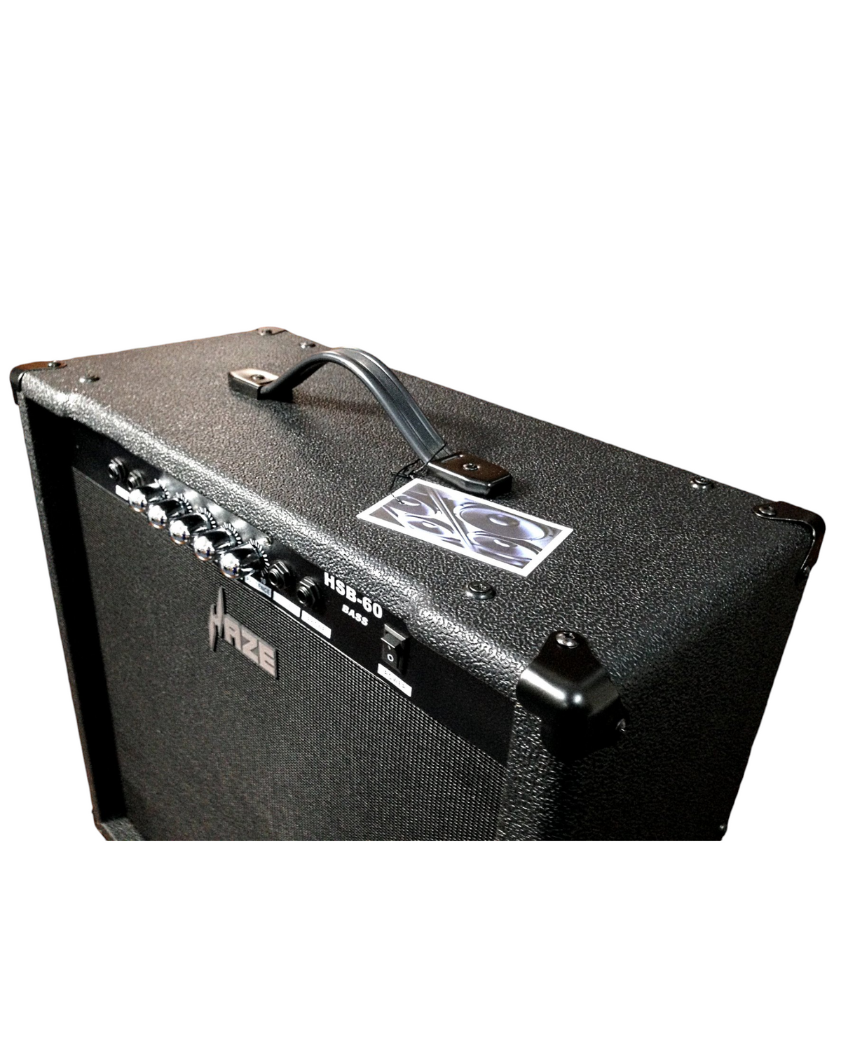 Haze Guitar Australia HSB60 40W bass amplifier in black with a textured cabinet, top handle, and control panel.