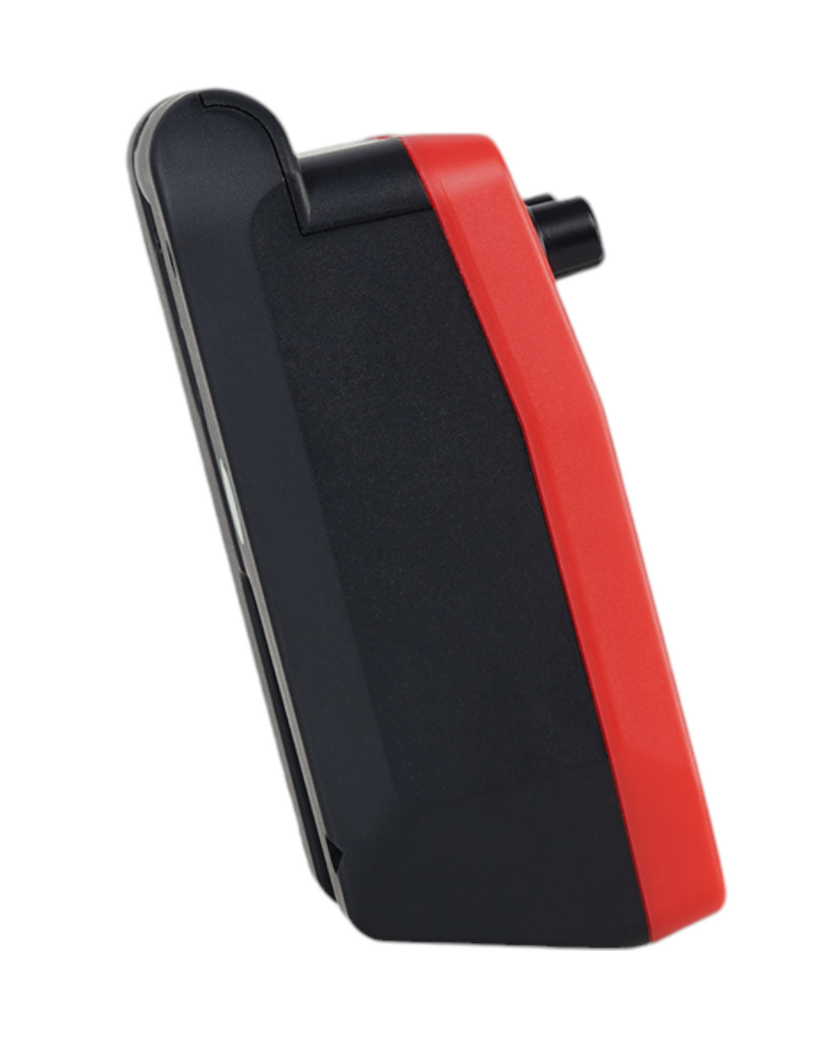Haze Guitar Australia Joyo JA05W portable mini instrument amplifier in black and red, side profile view.