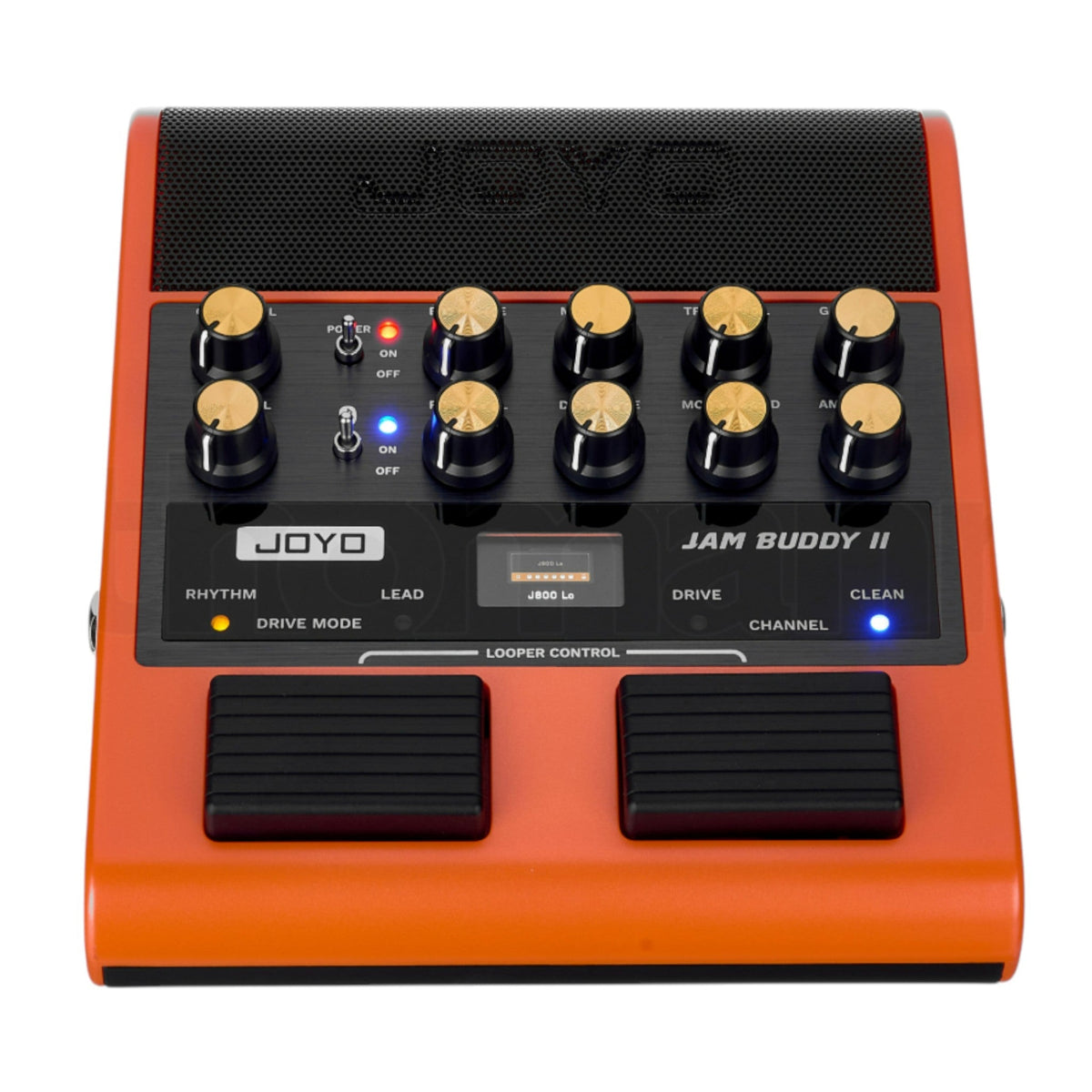 Haze Guitar Australia Joyo JAM BUDDY II orange portable guitar amplifier with multi-effect modelling and footswitches