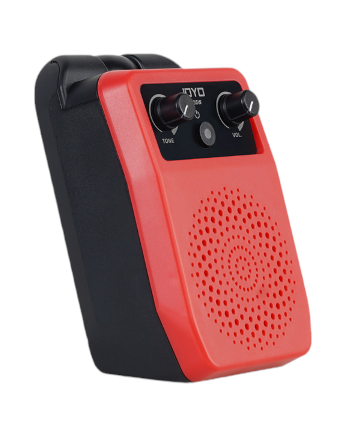 Haze Guitar Australia Joyo JA05W portable mini amplifier in red and black with tone and volume control knobs
