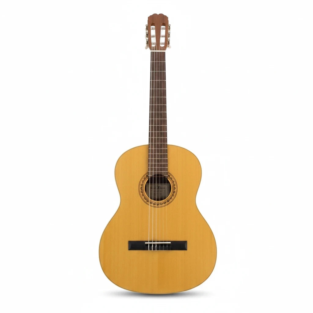 Haze Guitar Australia Miguel Rosales MR10 classical guitar with solid German spruce top and wood mosaic rosette